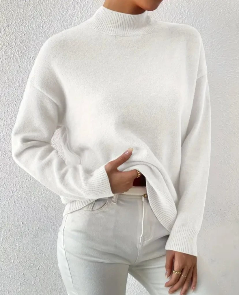 Kadın Uzun Kollu Balıkçı Yaka Triko Bluz