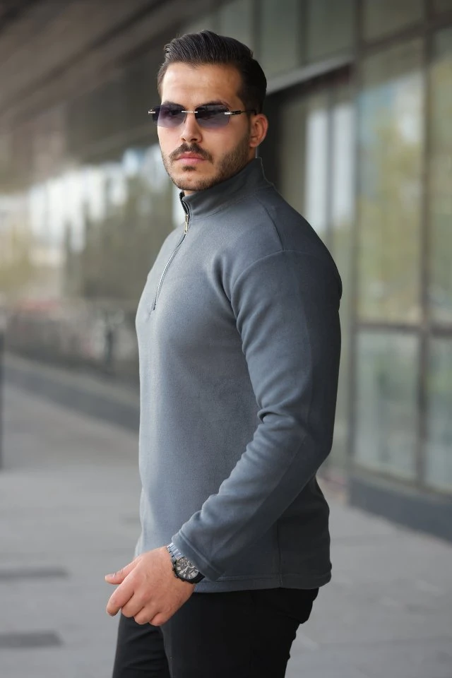 Erkek Zip Yaka Polar Sweat