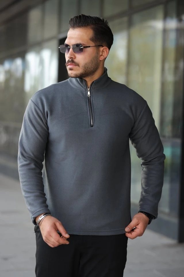 Erkek Zip Yaka Polar Sweat