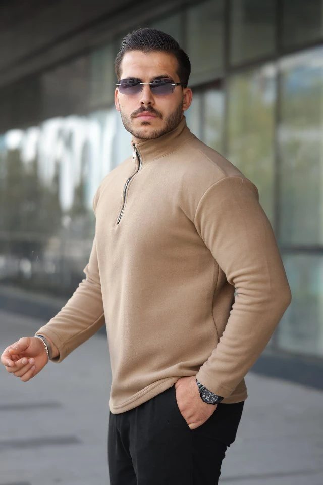 Erkek Zip Yaka Polar Sweat