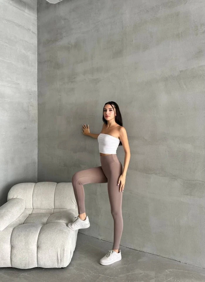 Kadın Yüksel Bel Korse Detay Toparlayıcı Tayt