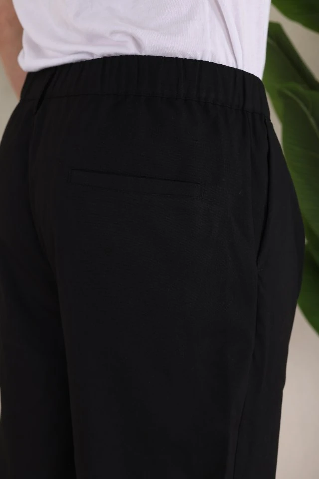 Erkek Beli Lastikli Pileli Baggy Pantolon