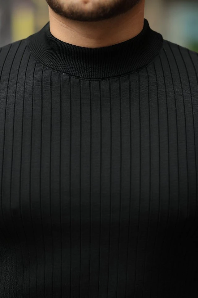 Erkek Yarım Balıkçı Yaka Fitilli Triko