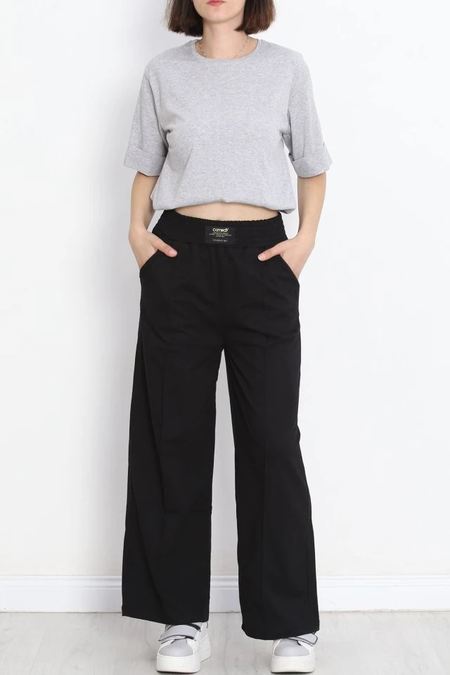 Büyük Beden Duble Kol Tişört Gri  