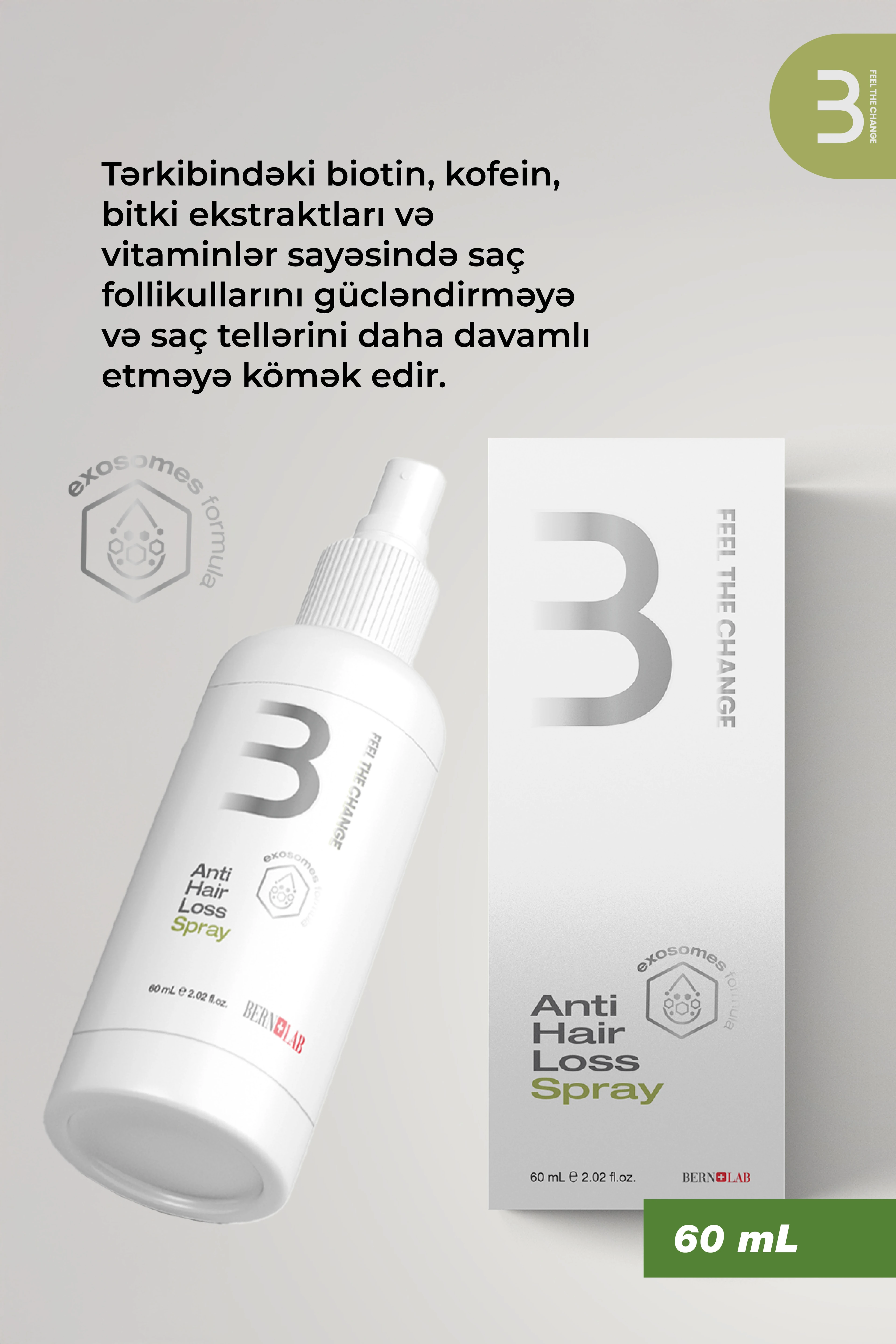 Eksozomlu Saç Tökülməsinə Qarşı Sprey