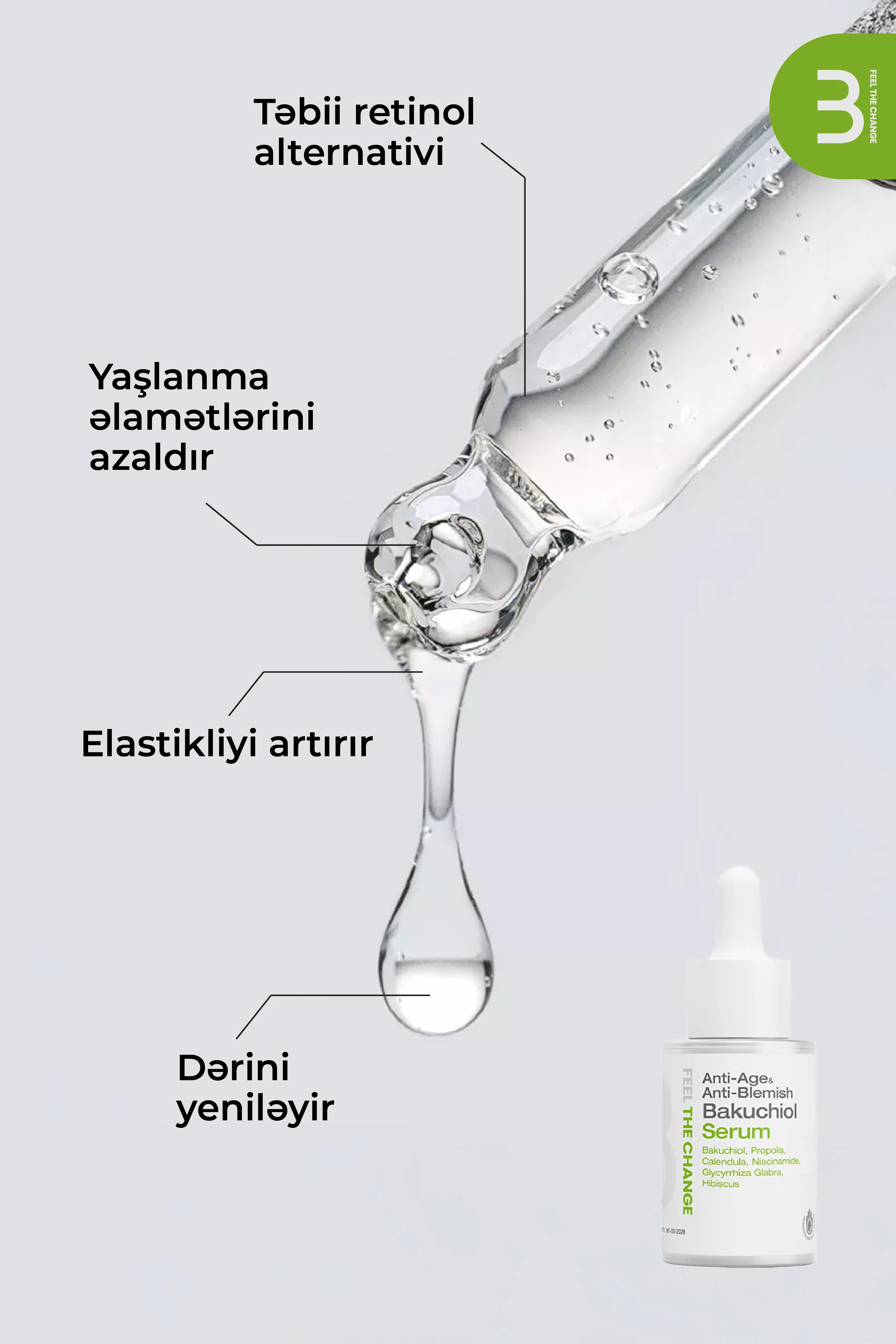 Anti-Yaşlanma və Anti-Ləkə Bakuchiol Serumu