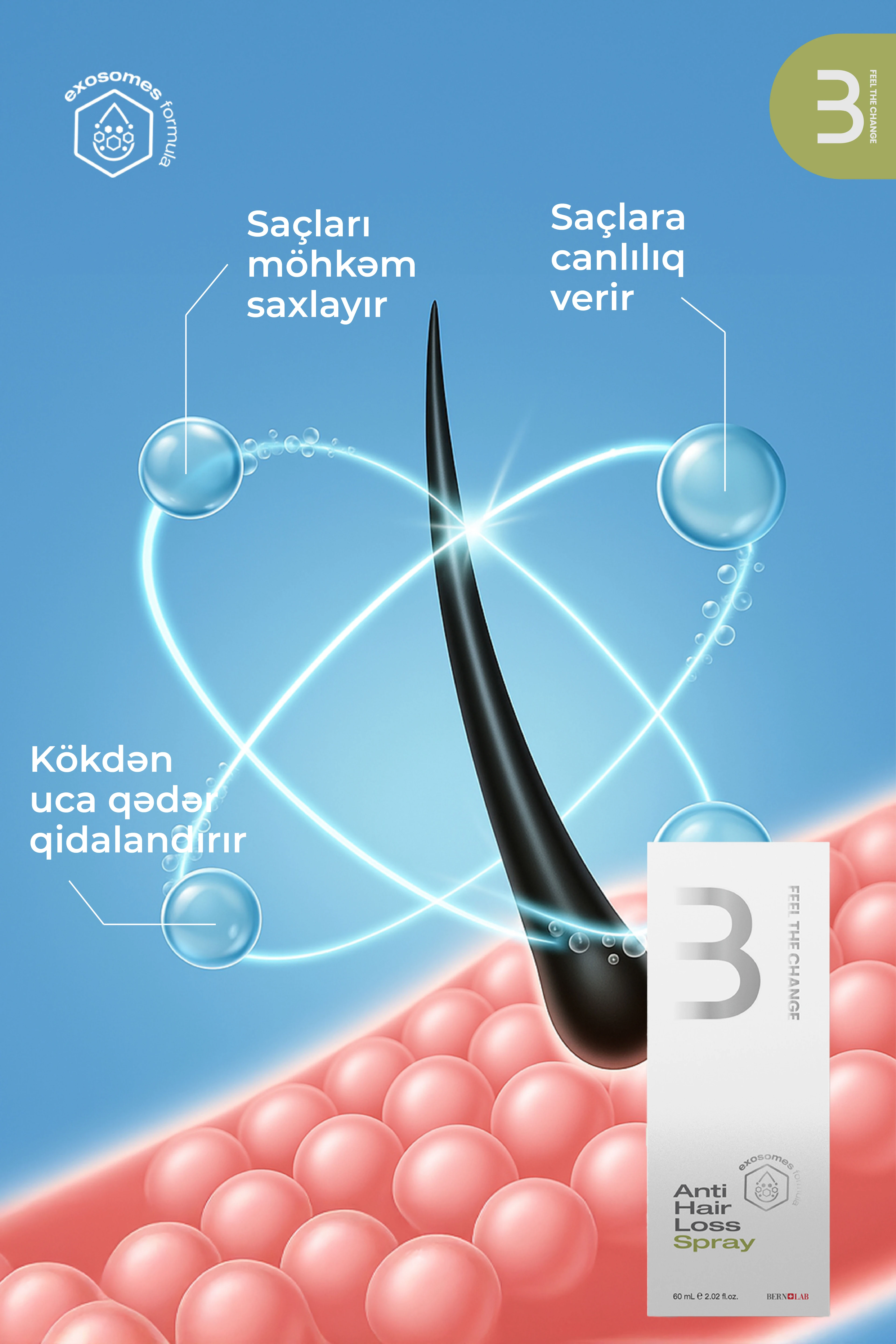 Eksozomlu Saç Tökülməsinə Qarşı Sprey