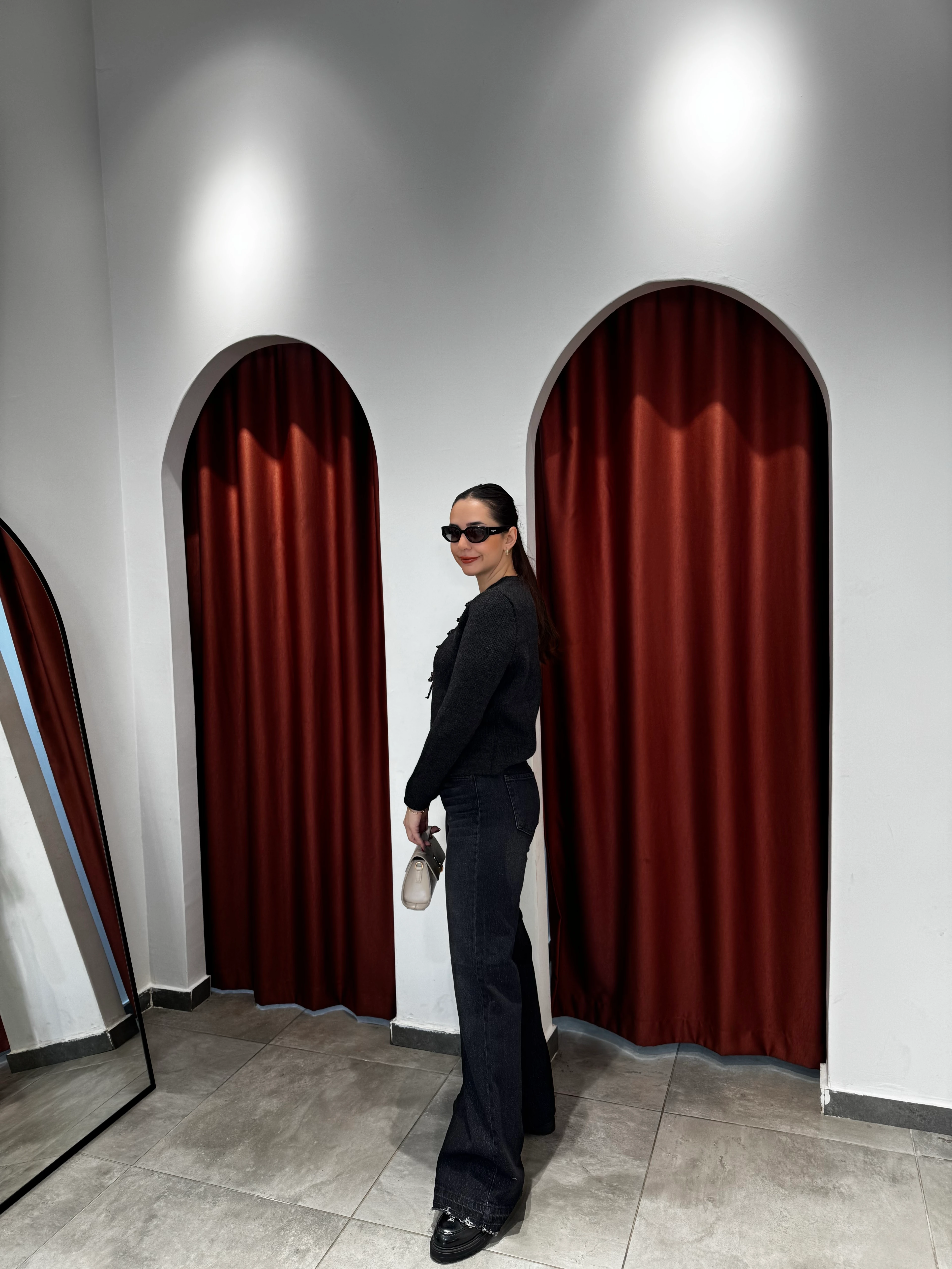 Massimo Açık Paça Antrasit Jean