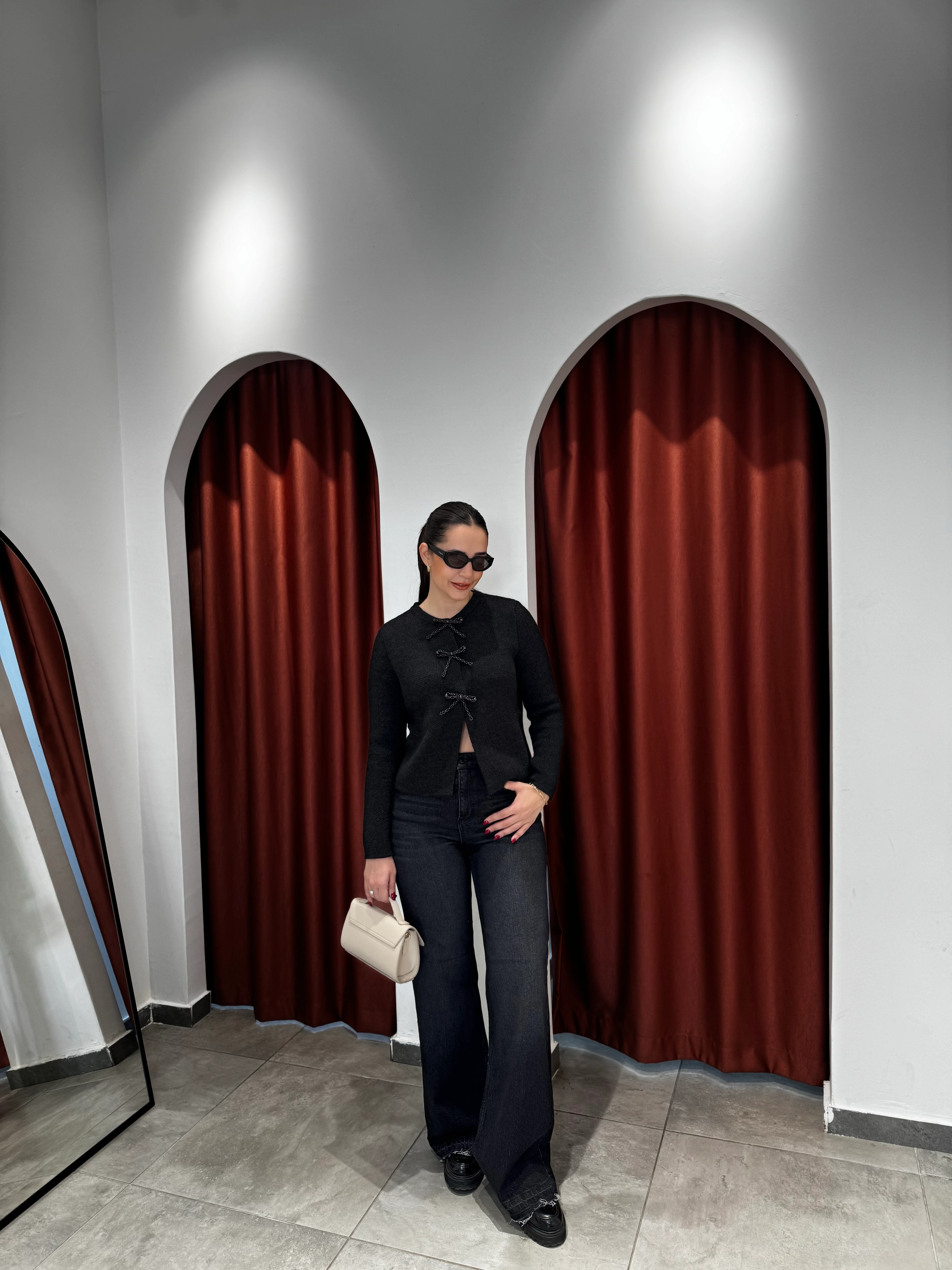 Massimo Açık Paça Antrasit Jean