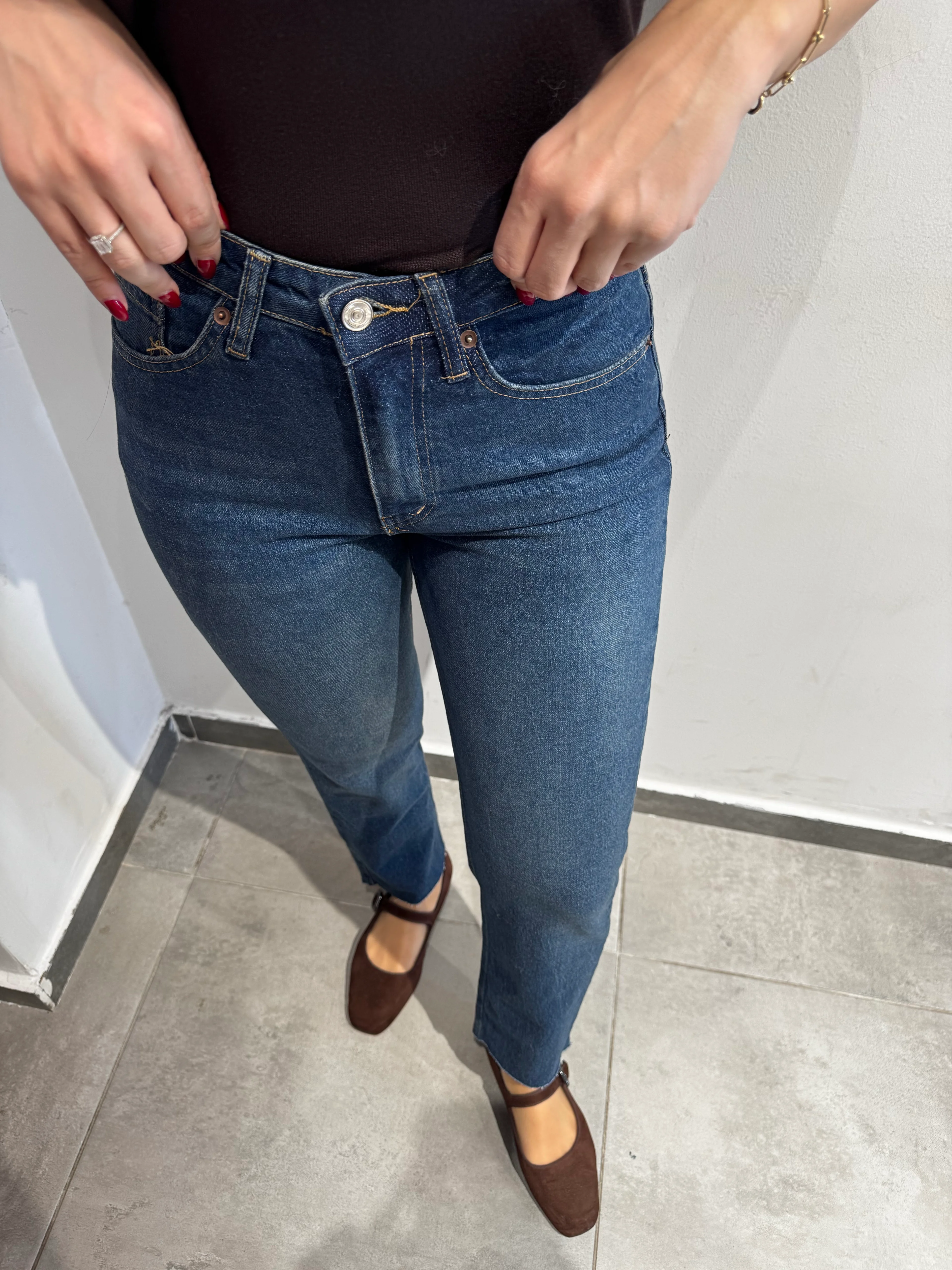 Orta Mavi Boyfit Jean