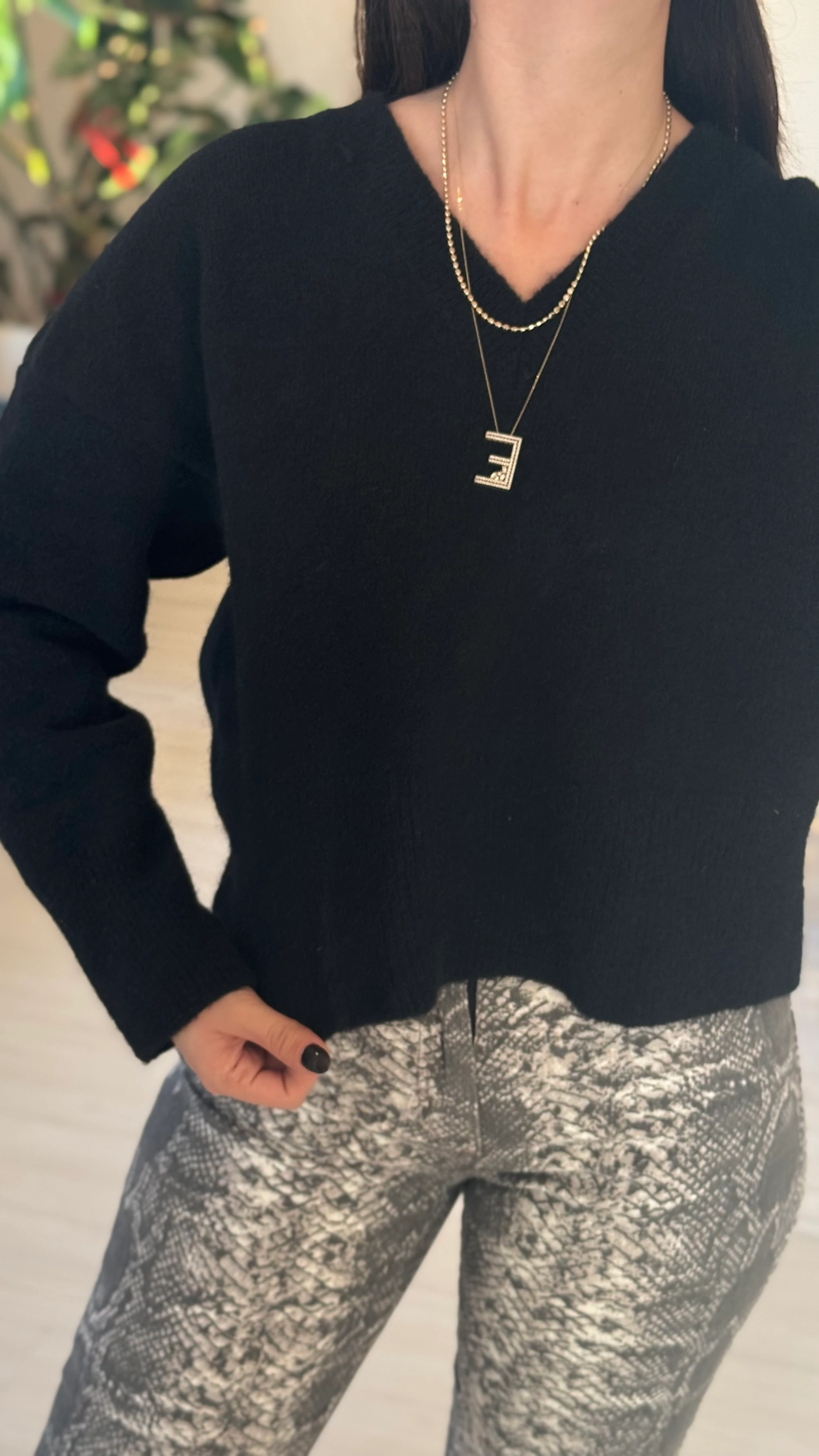 Yumuşak Dokulu Kazak Siyah