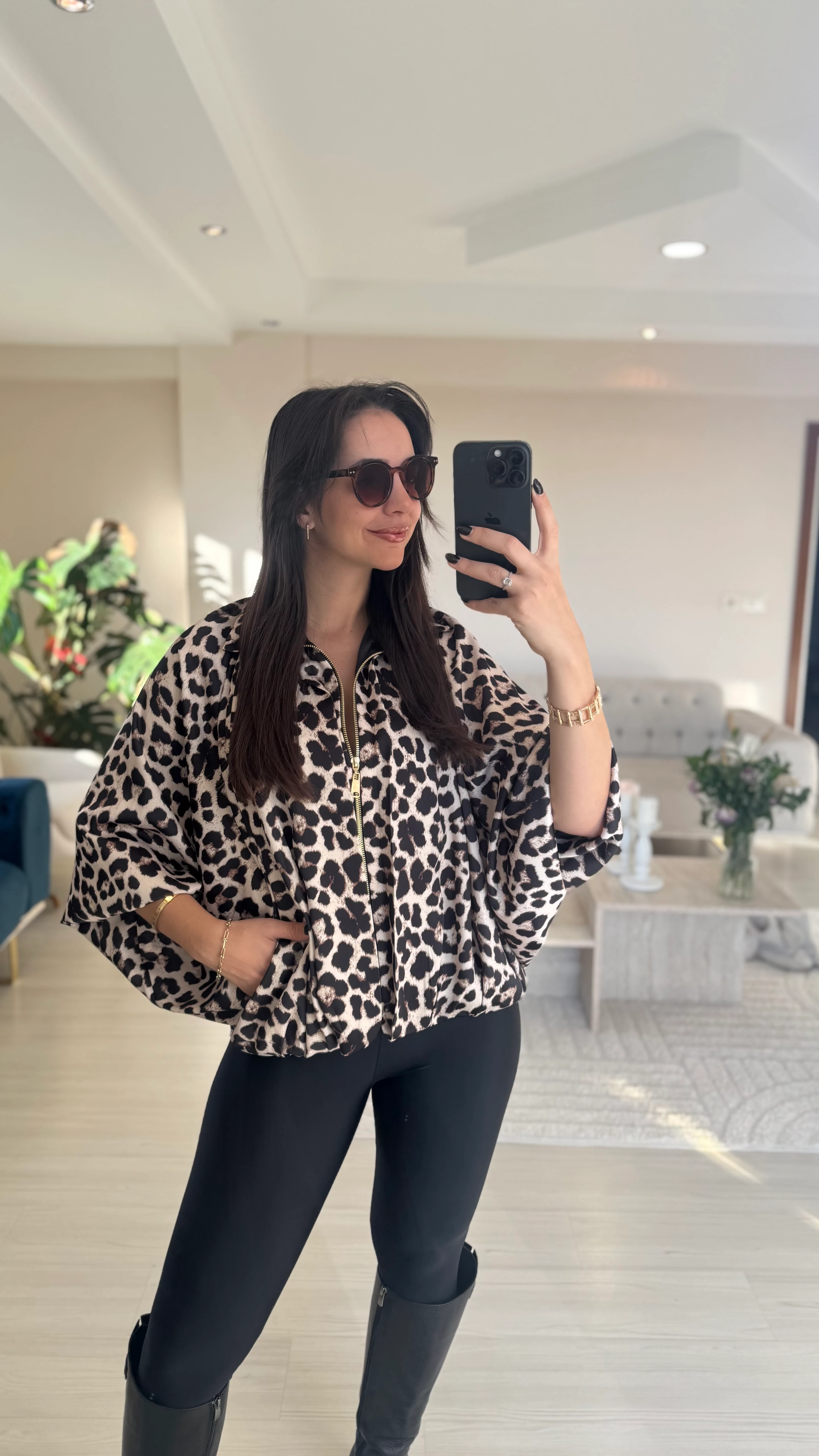 Leopar Bamber Saten Ceket main variant image