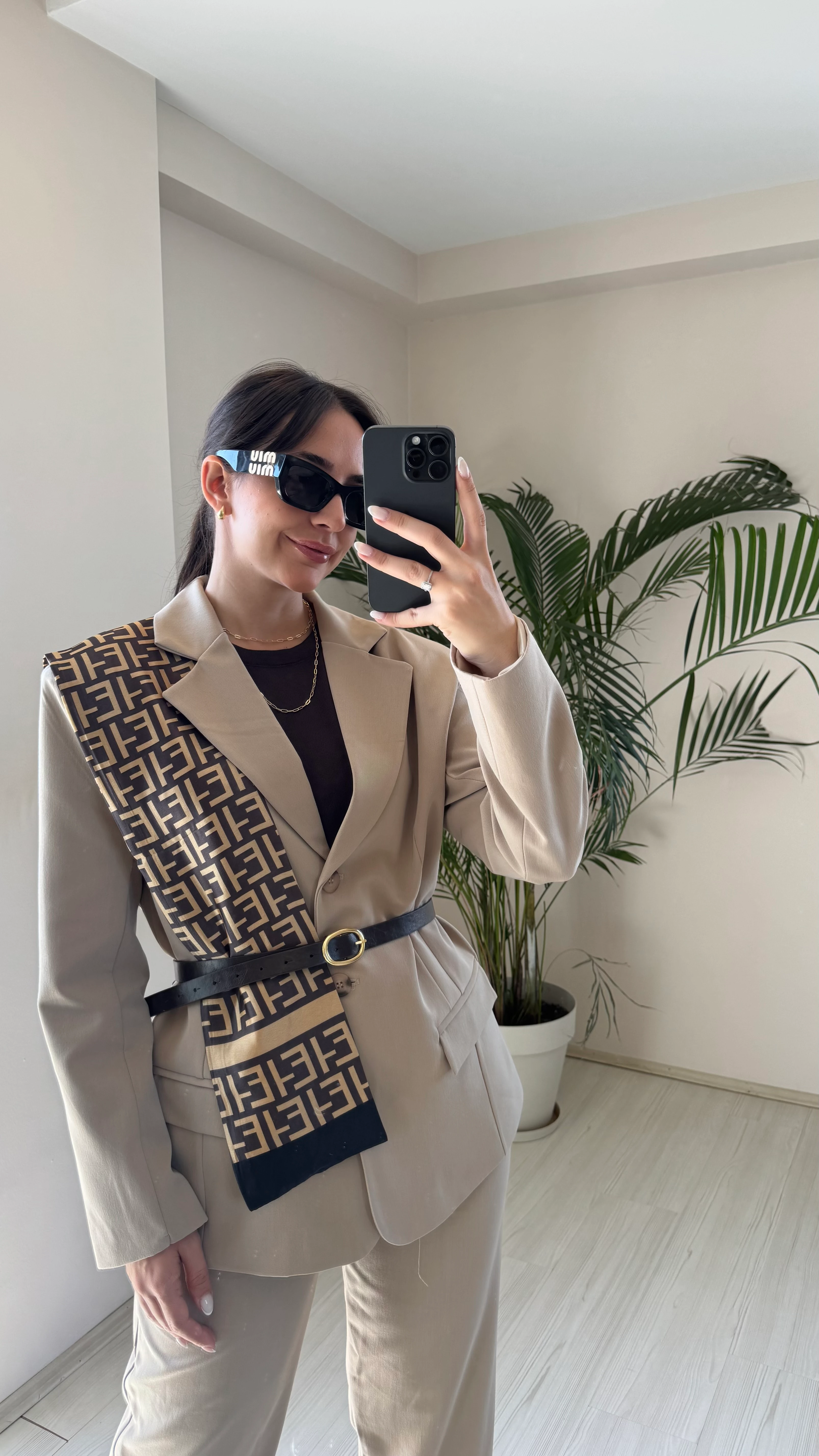 Poliviskon Ceket Camel