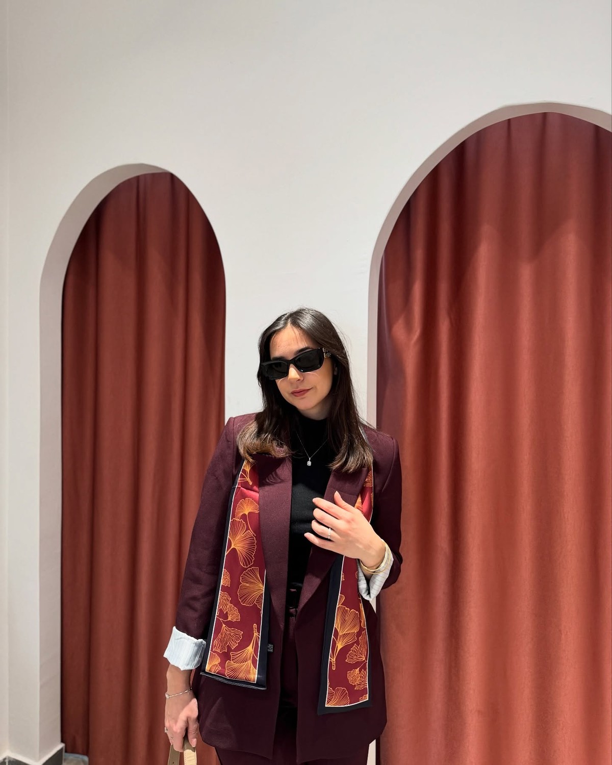 Ceket Bordo Vatkalı Blazer