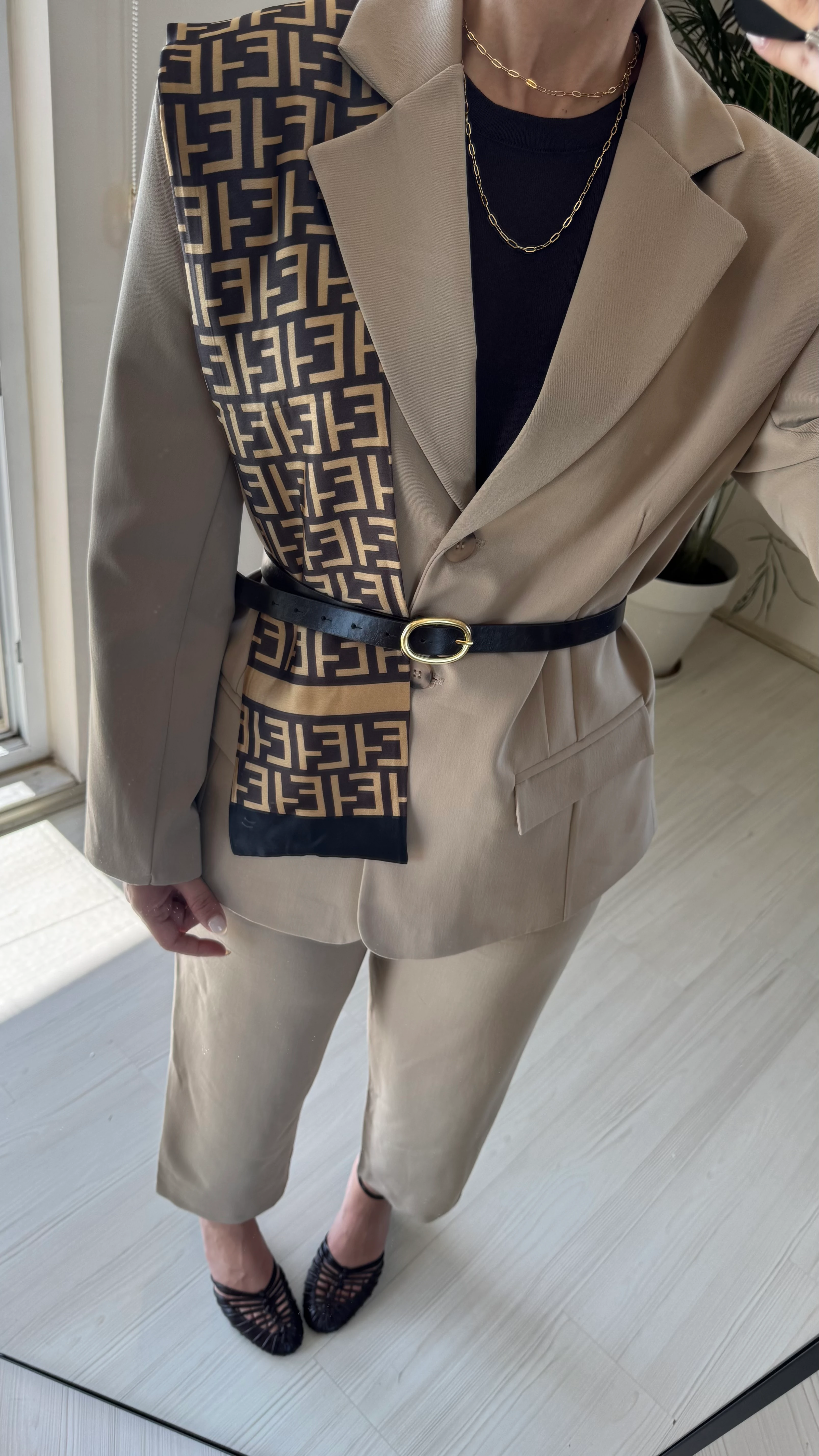 Poliviskon Ceket Camel