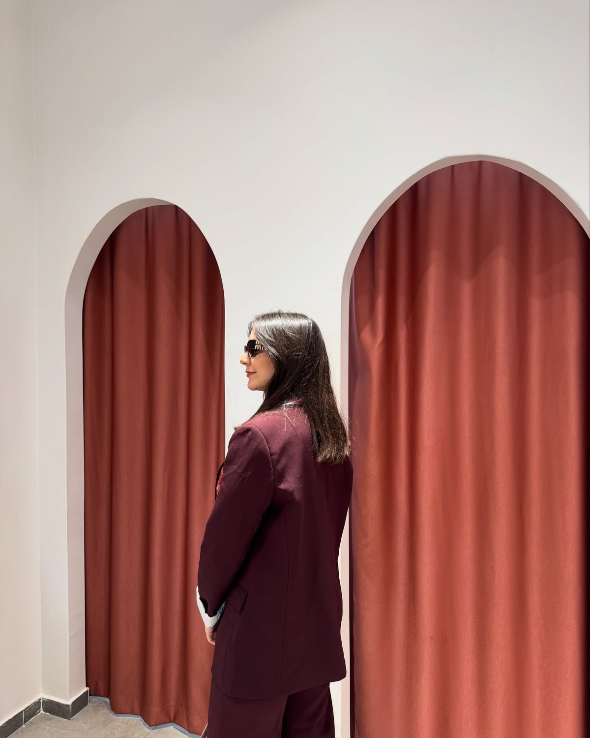 Ceket Bordo Vatkalı Blazer
