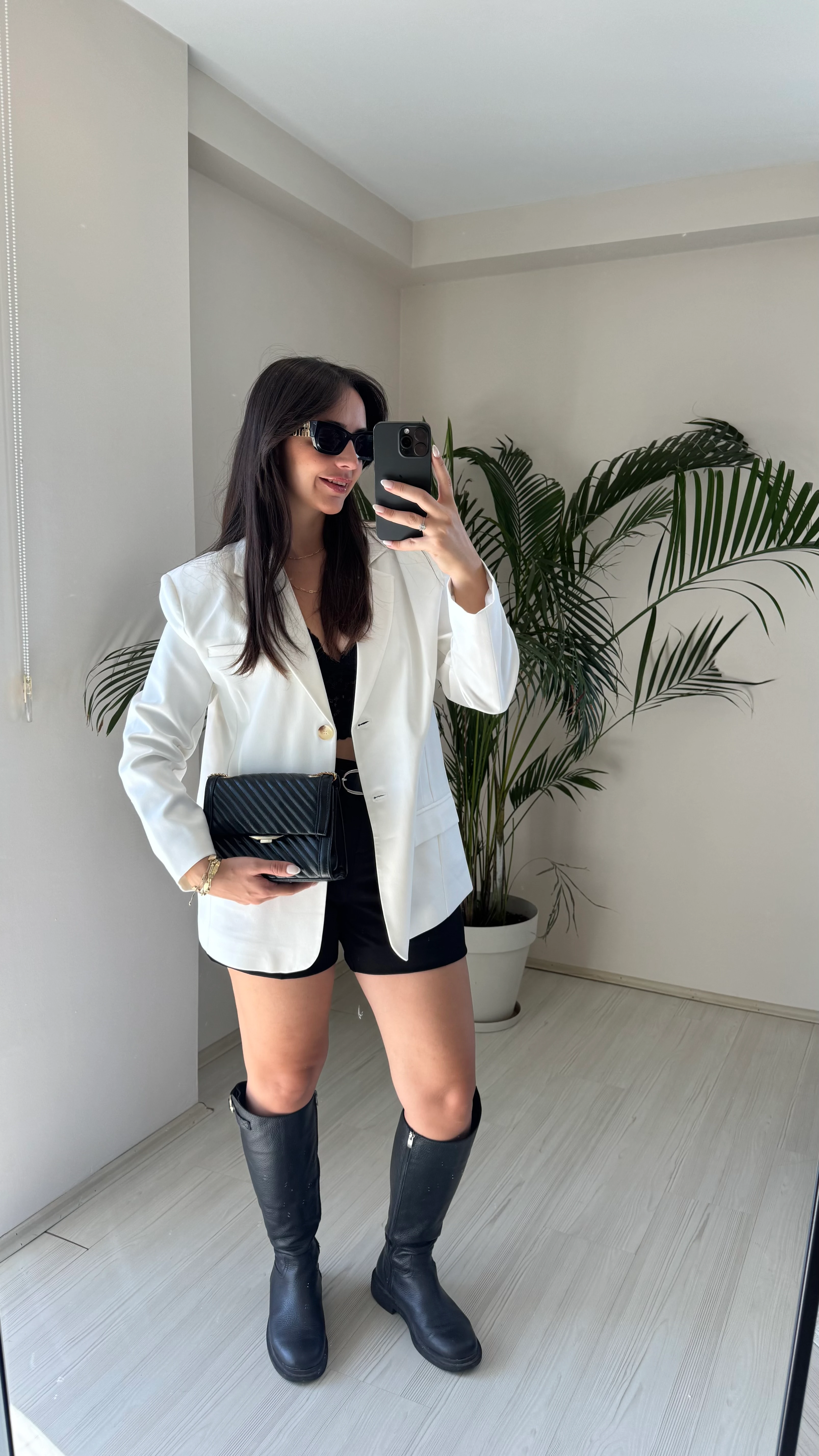 Poliviskon Ceket Beyaz