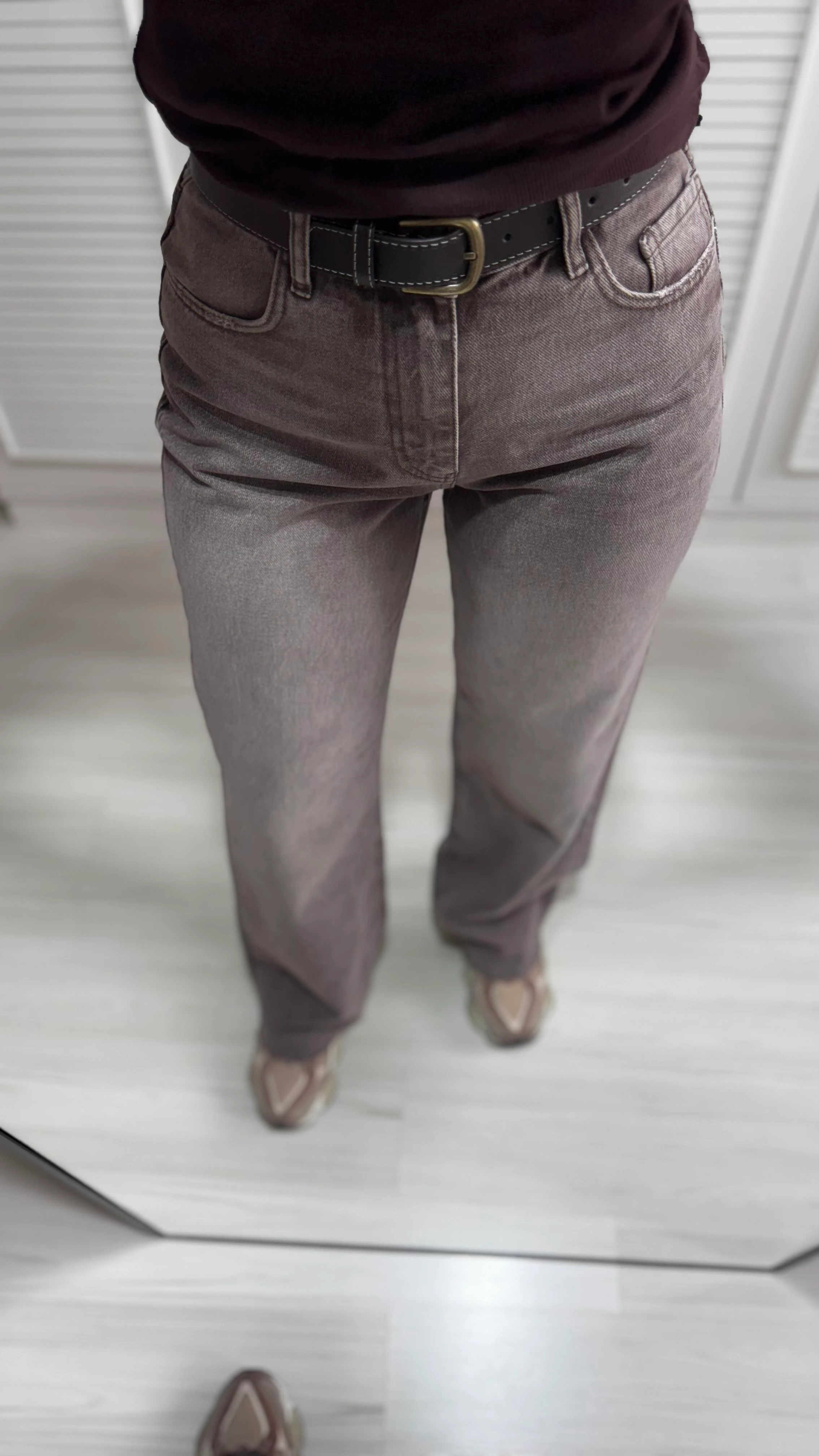 Kahve Wıde Leg Jean