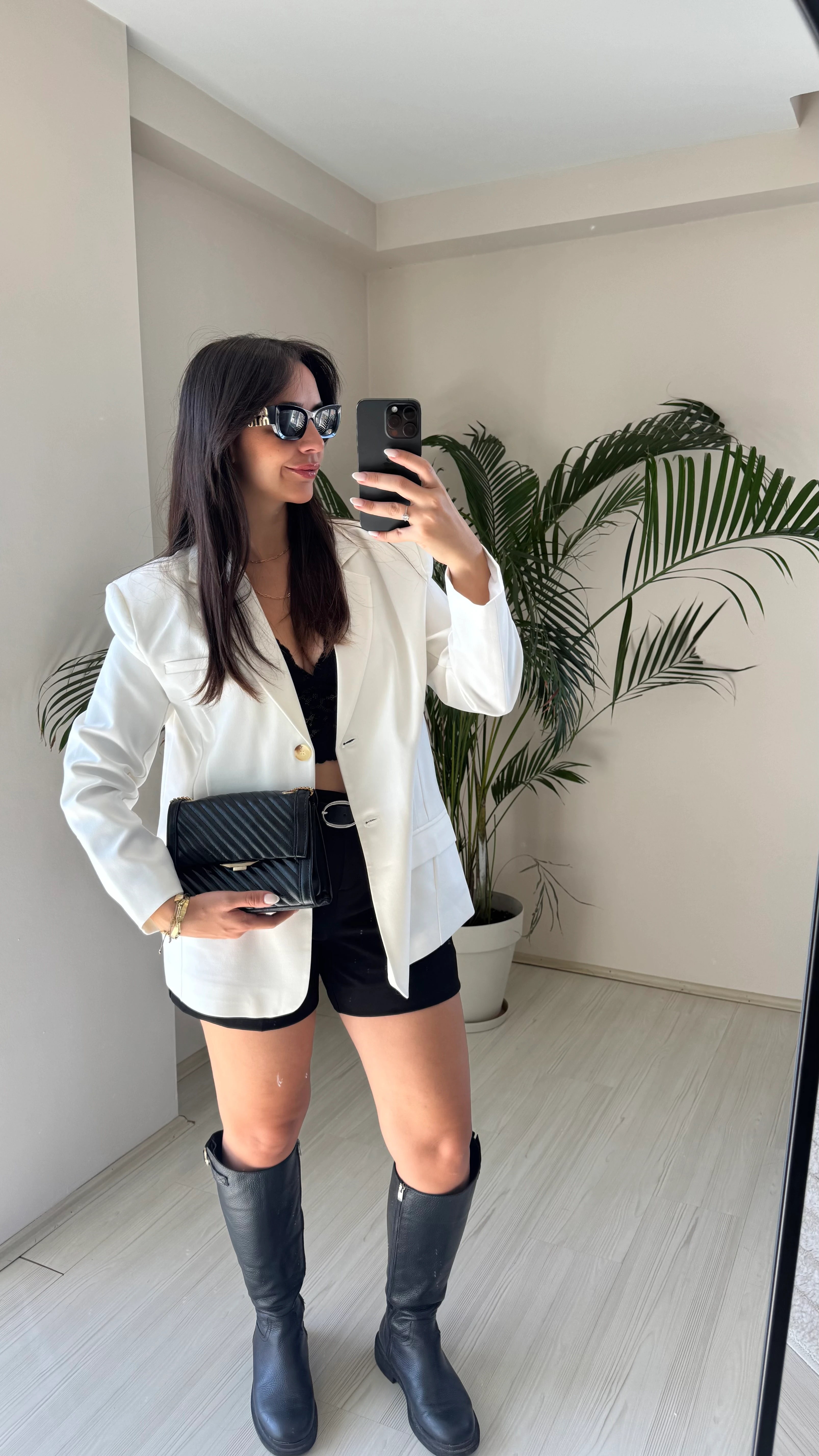 Poliviskon Ceket Beyaz