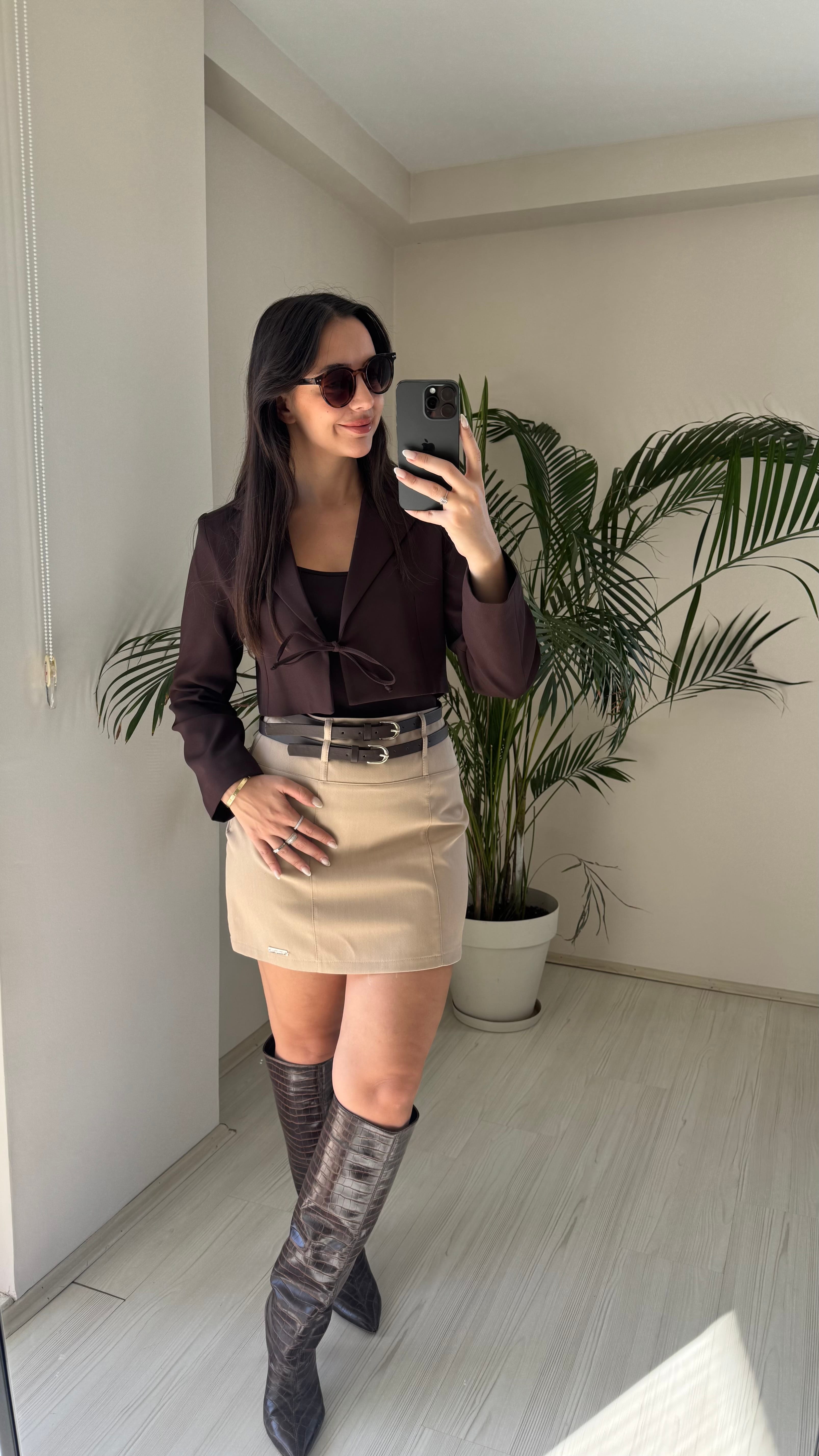 Kahve Kısa Ceket
