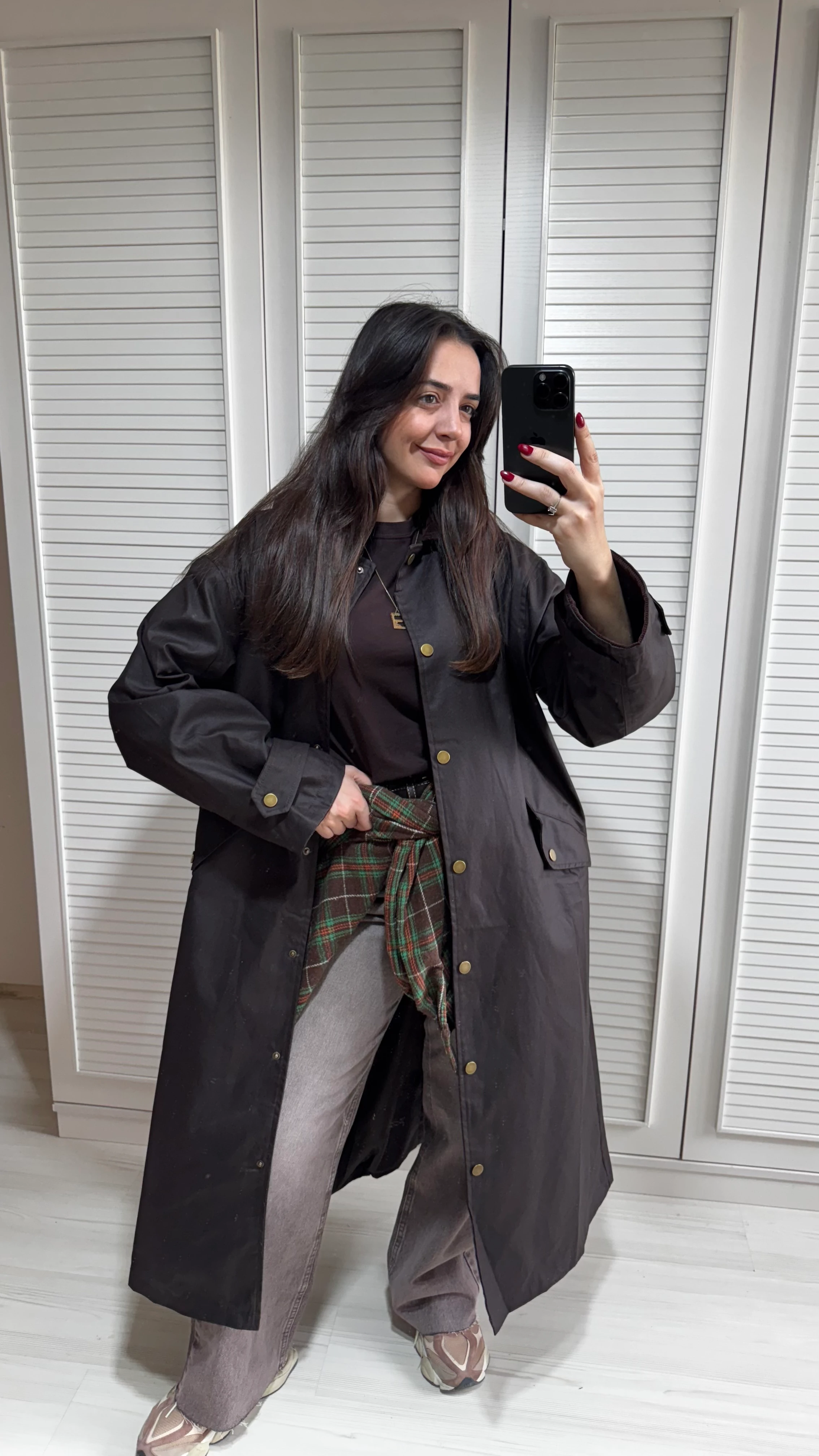 Kahve Barbour Trenç