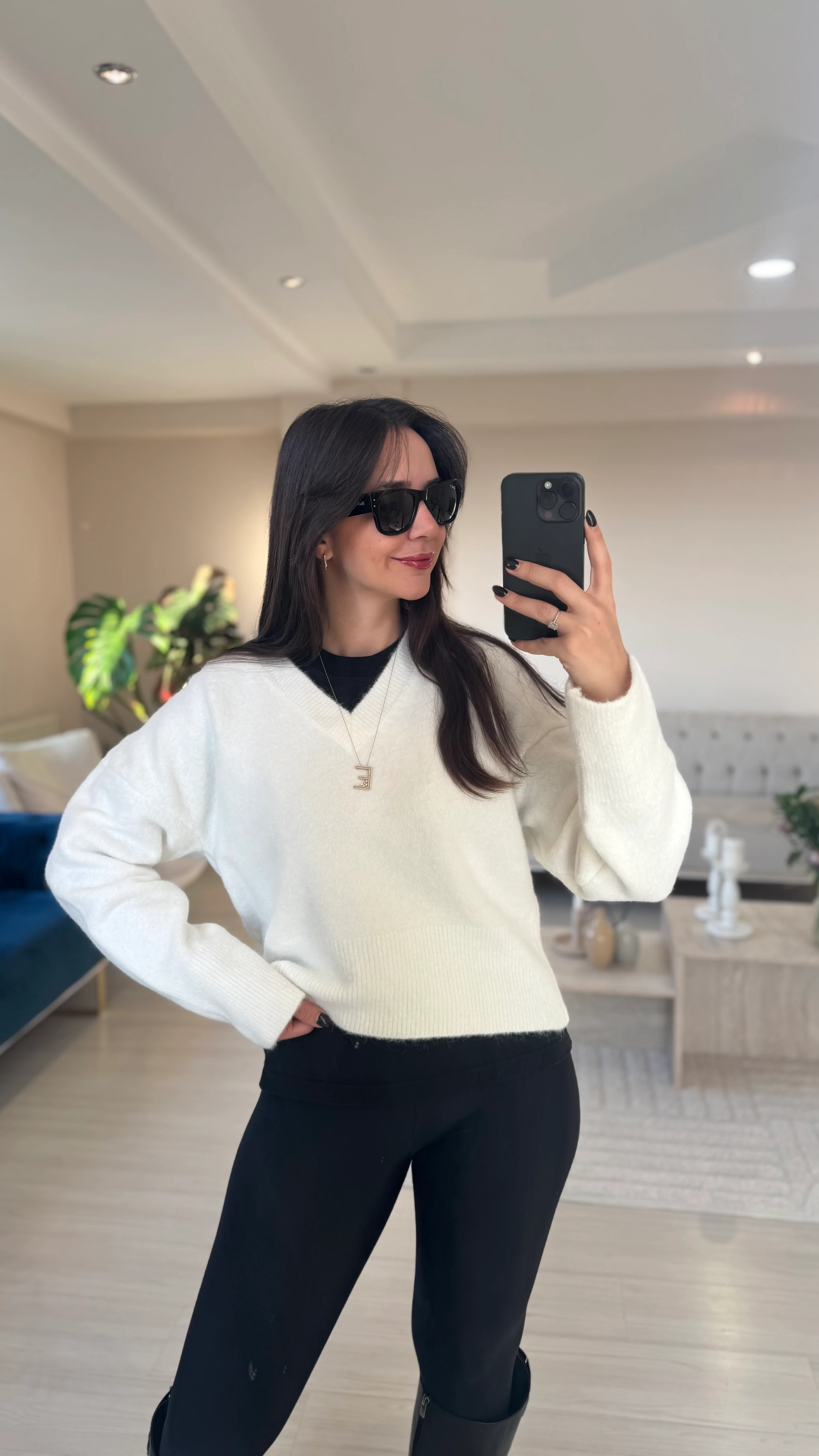 Yumuşak Dokulu Kazak Ekru