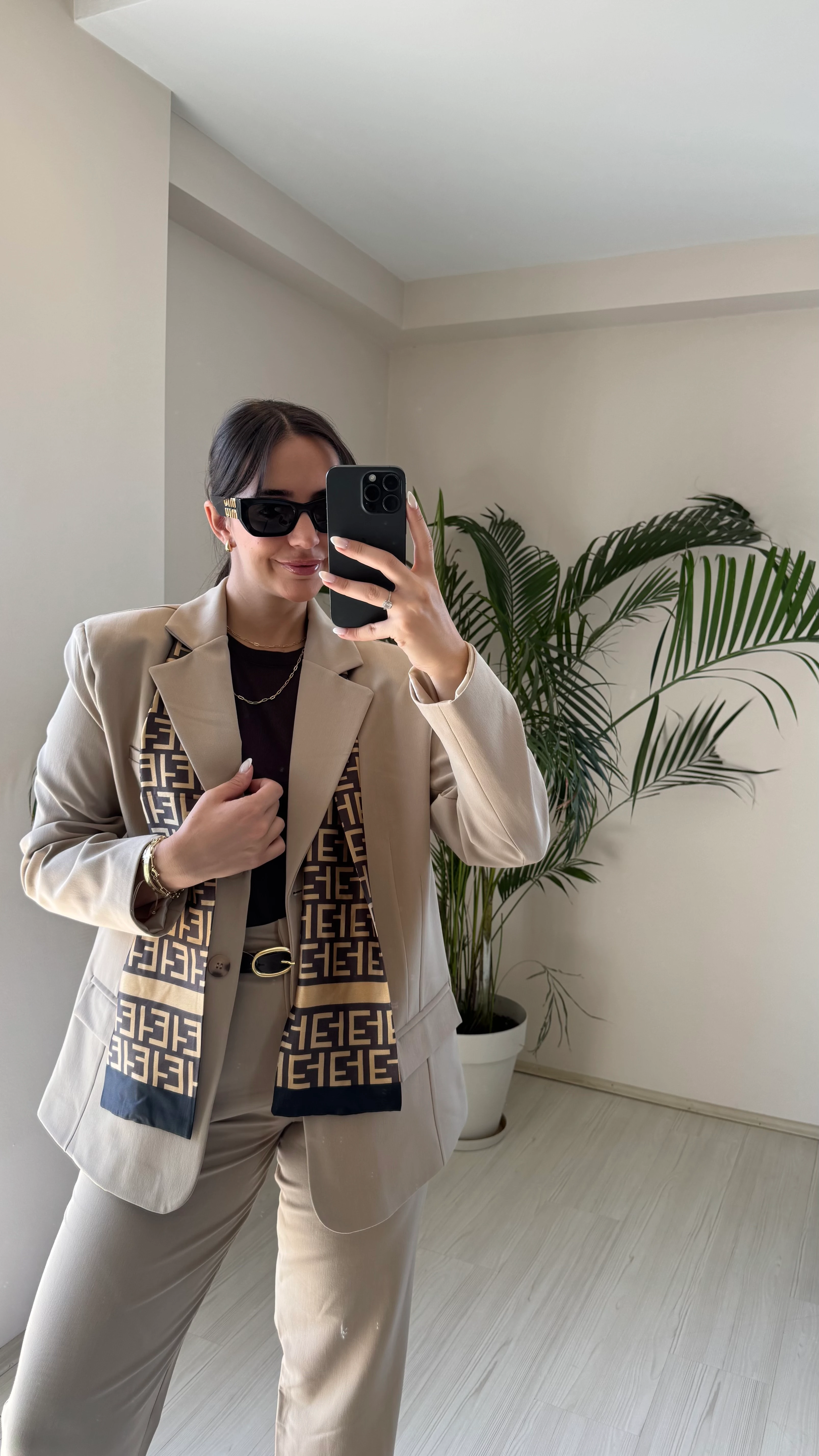 Poliviskon Ceket Camel