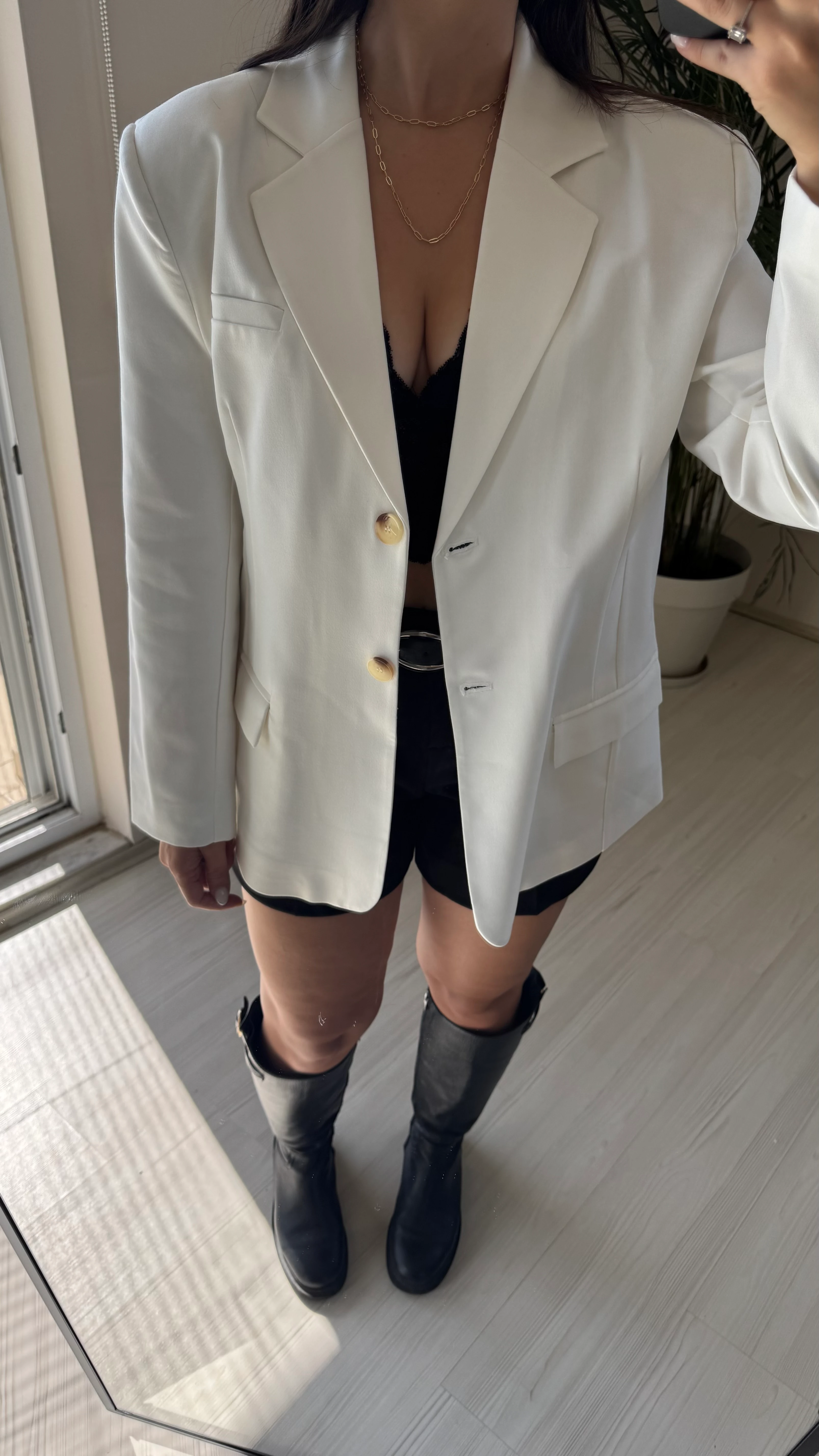 Poliviskon Ceket Beyaz