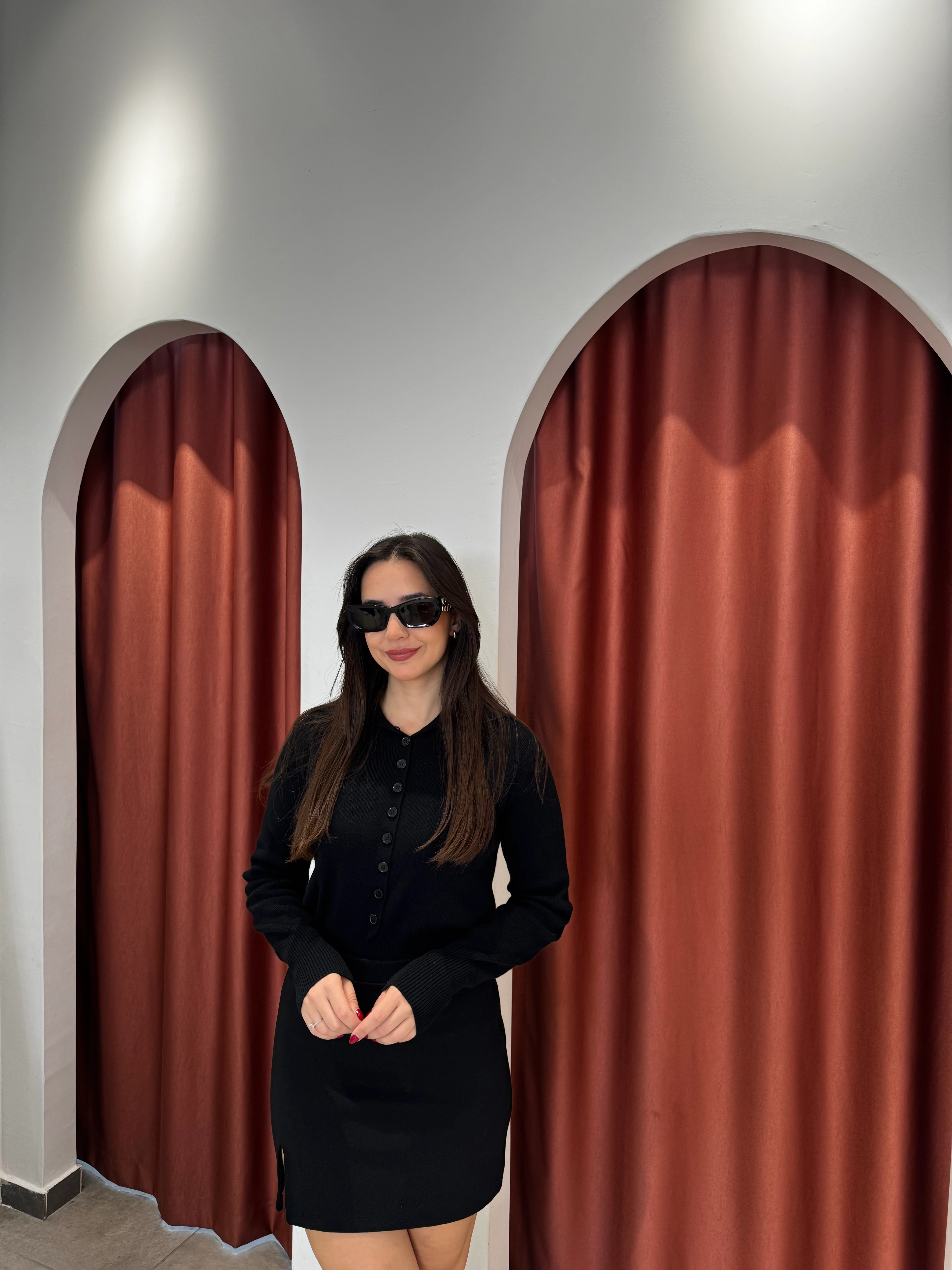 Polo Yaka Siyah Kazak 