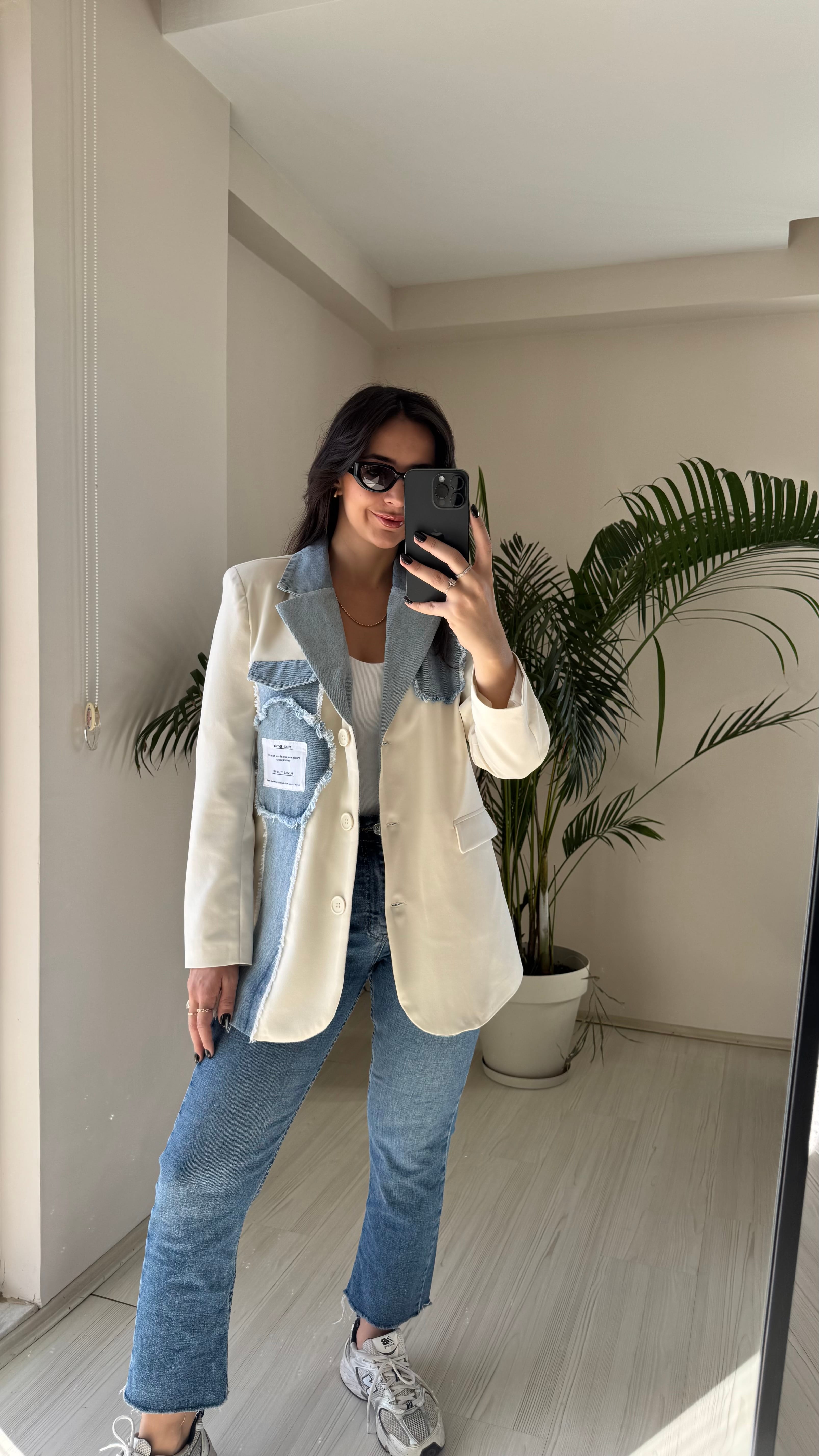 Jean Detaylı Tasarım Blazer