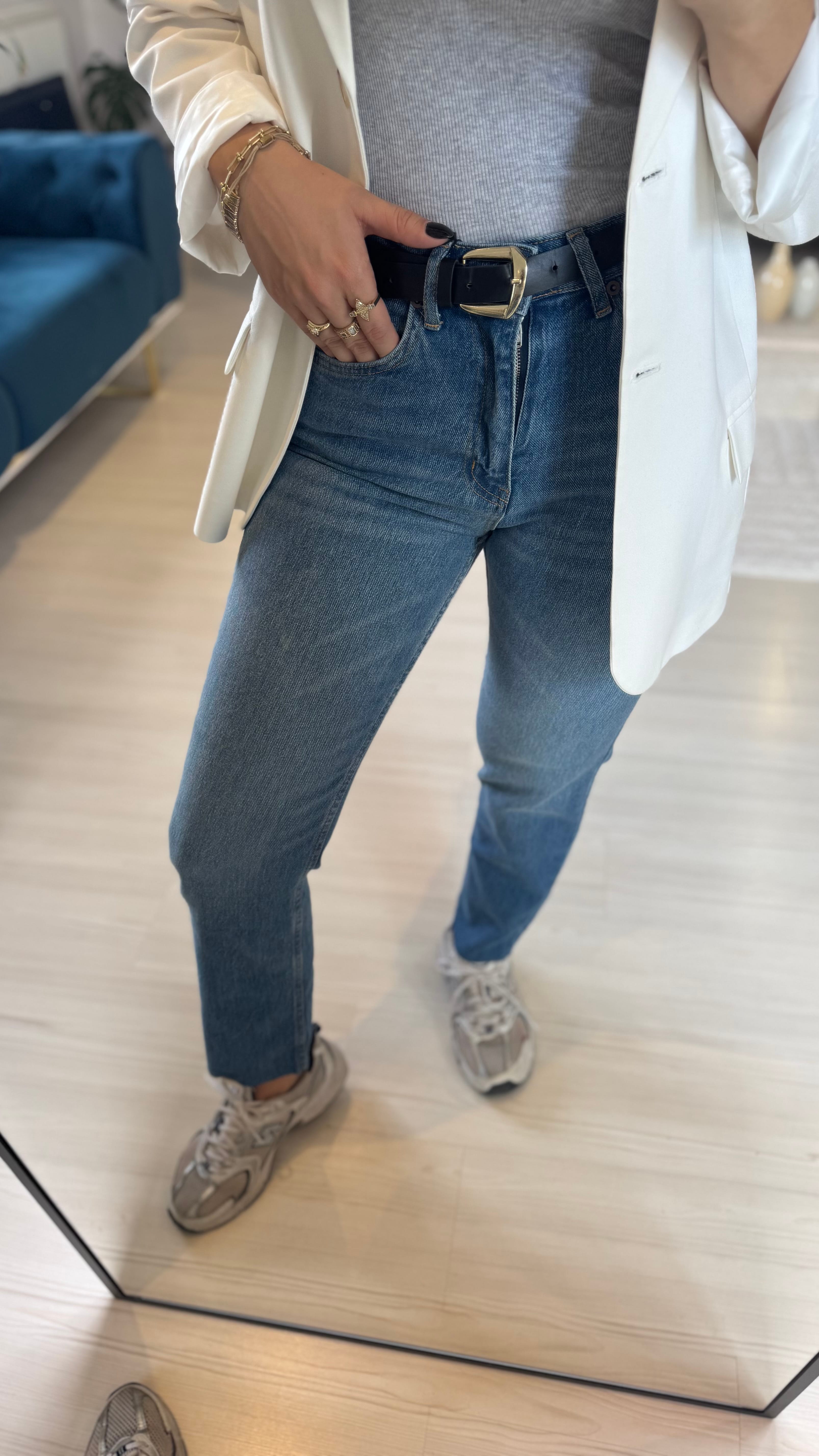 Açık Mavi Boyfit Jean