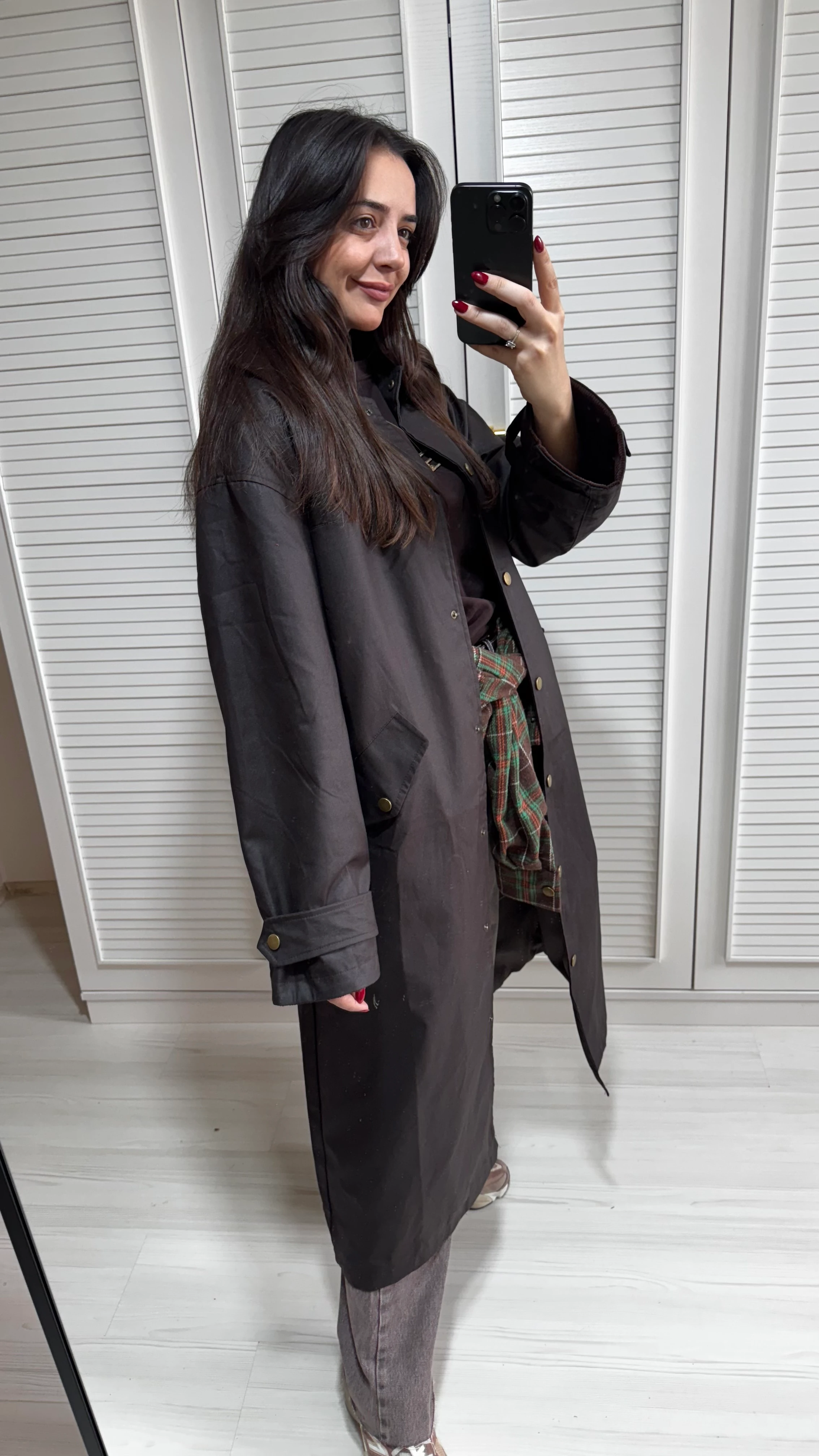 Kahve Barbour Trenç