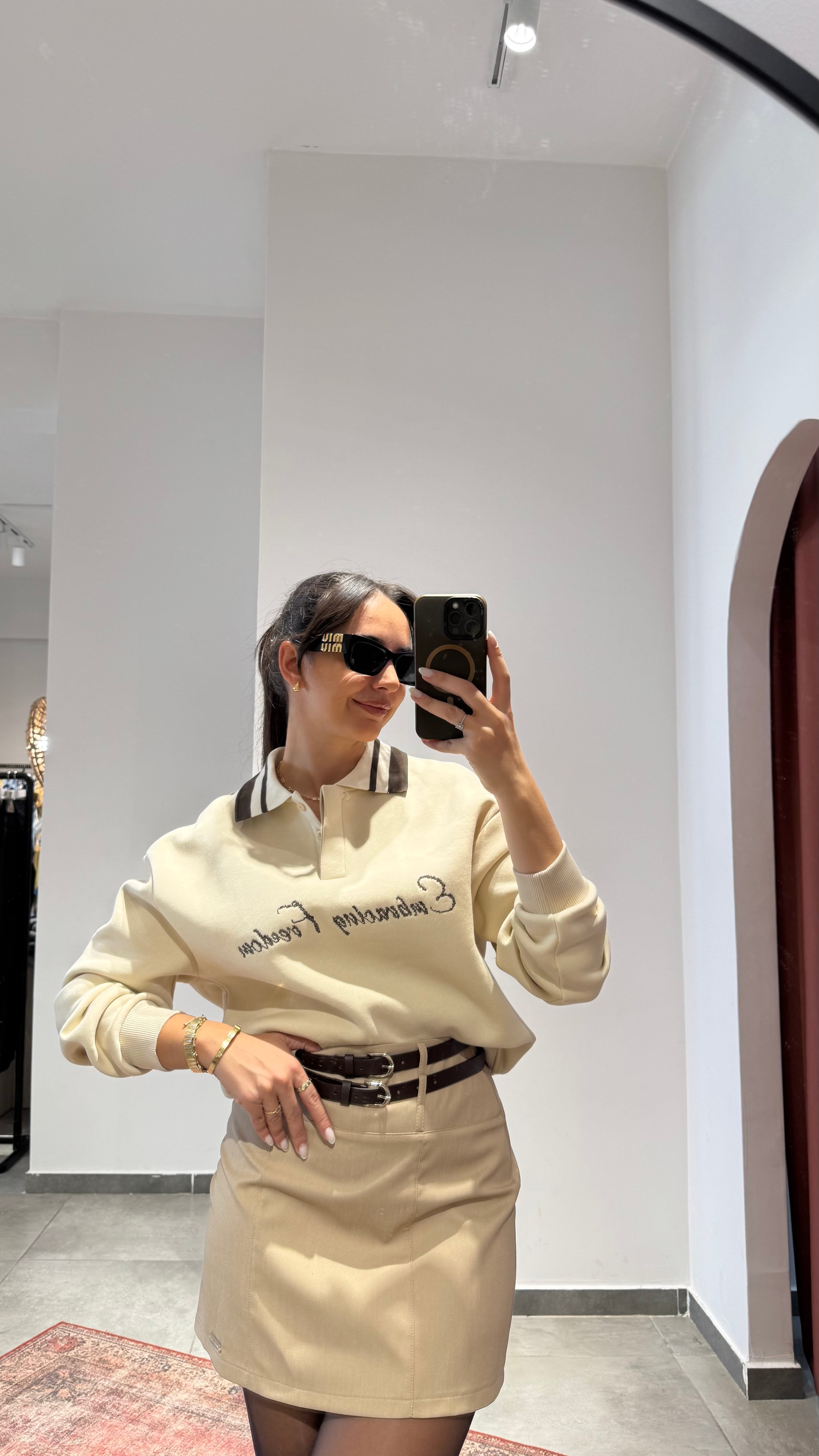 Bej Polo Sweat