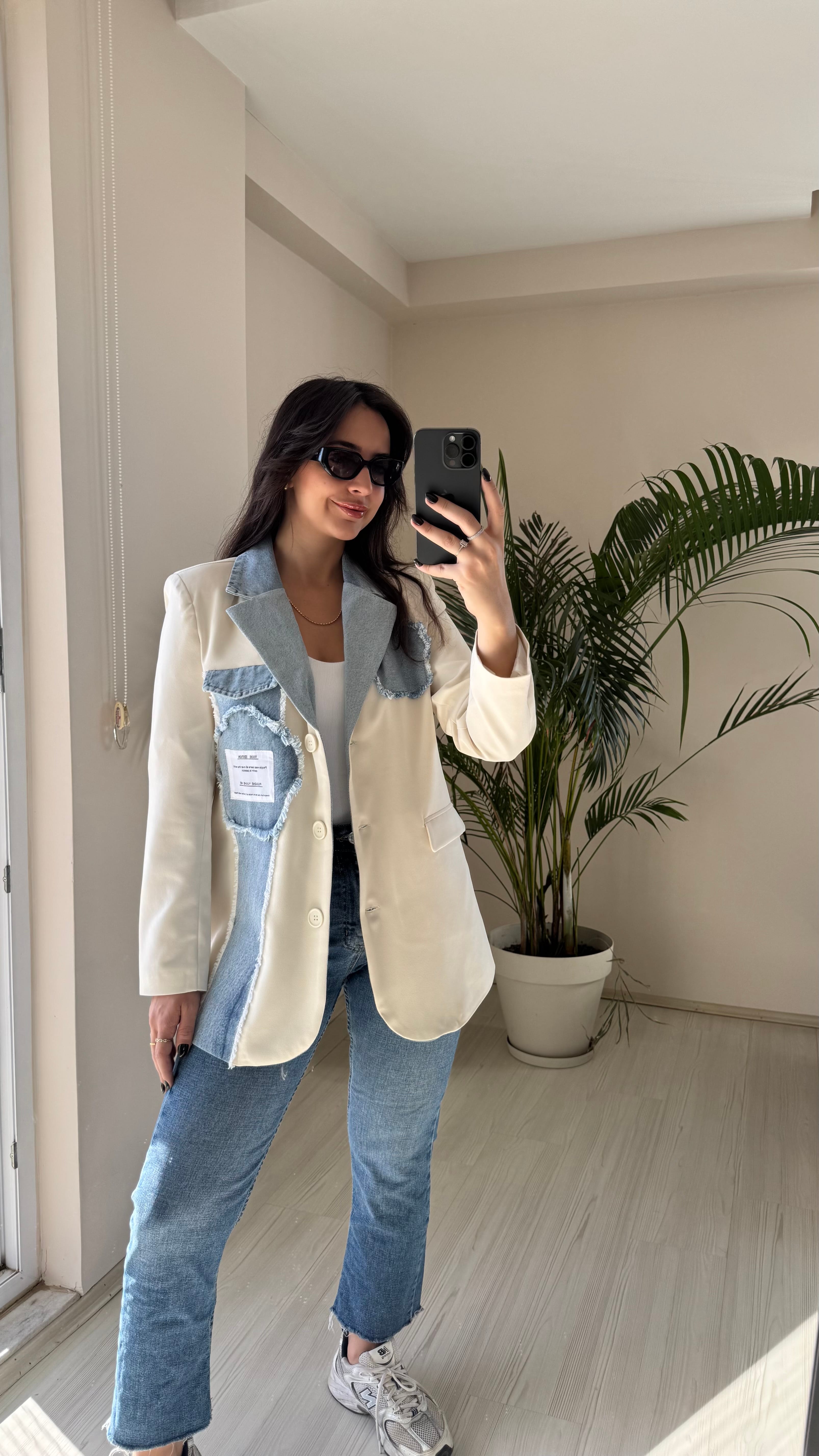 Jean Detaylı Tasarım Blazer