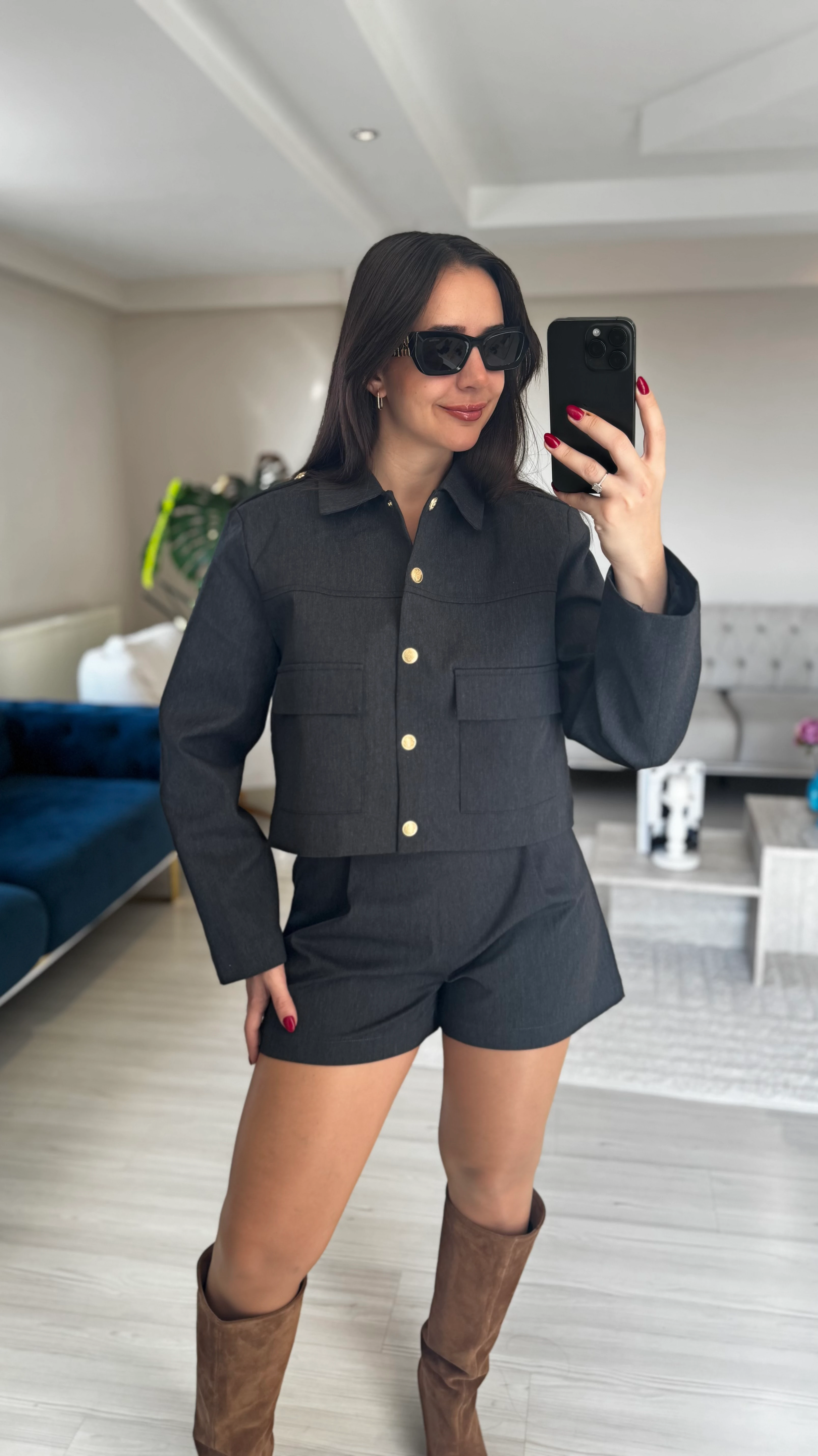 Antrasit Tasarım Ceket