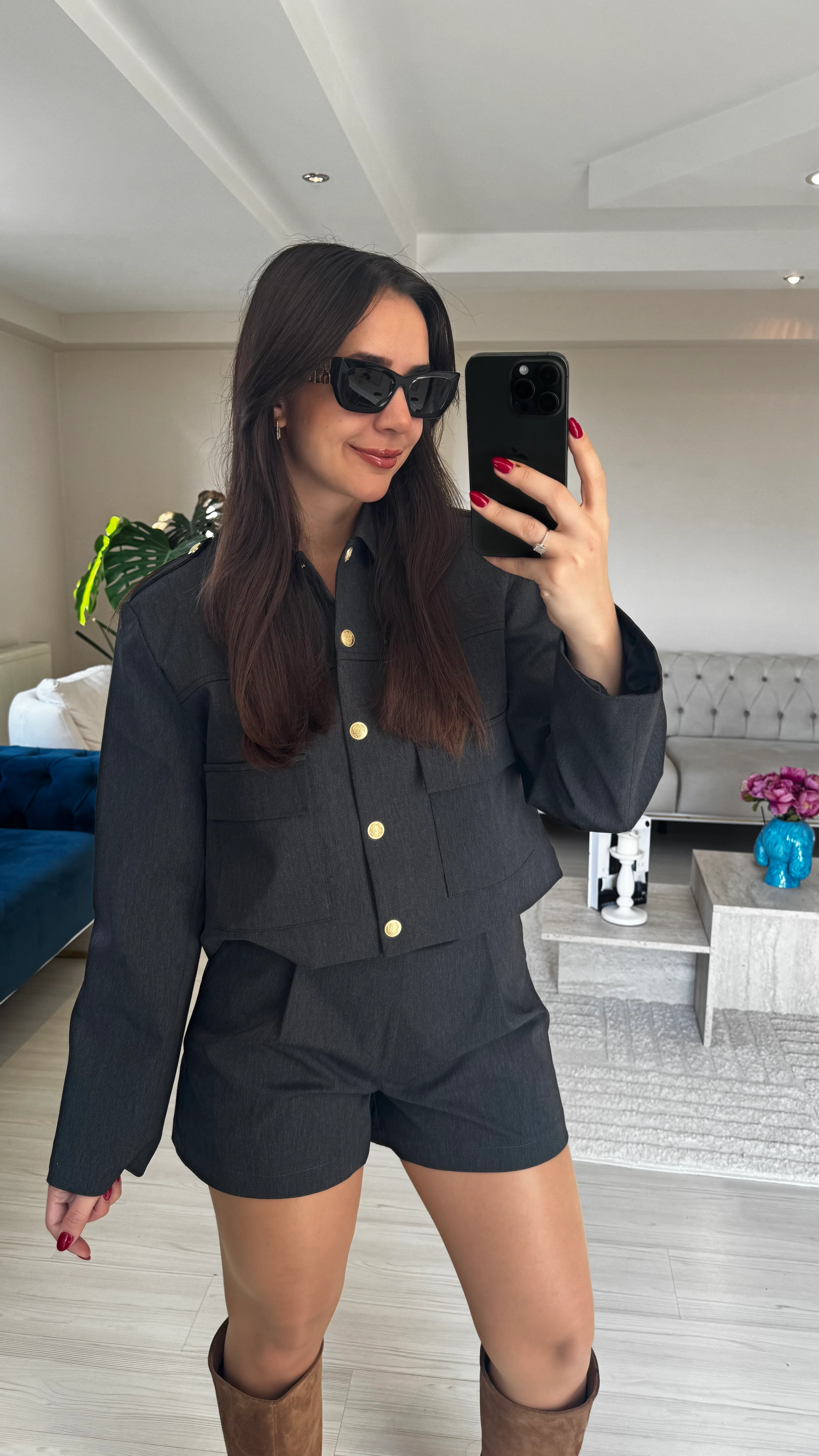 Antrasit Tasarım Ceket