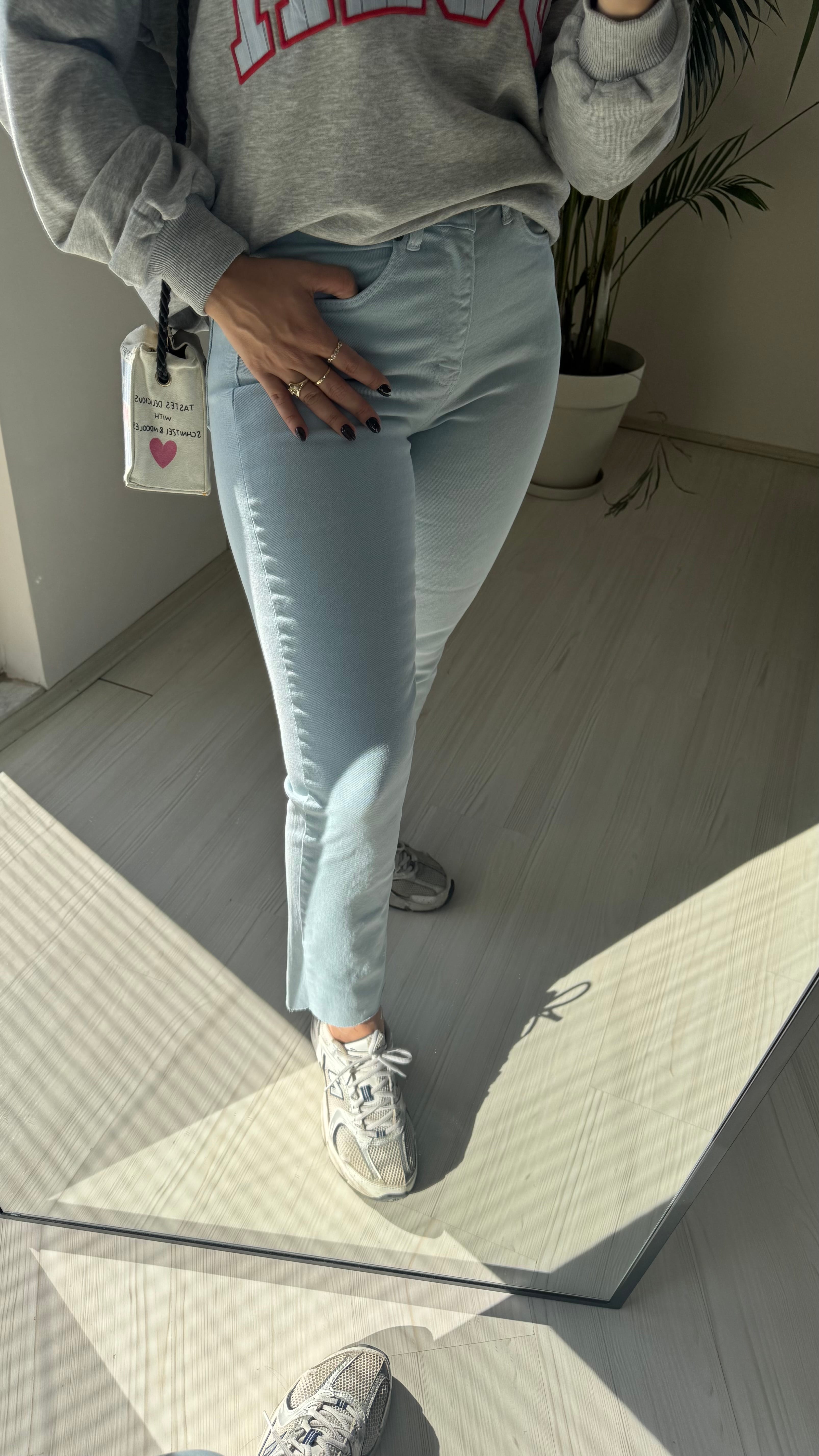 Pantolon Boyfit Mavi