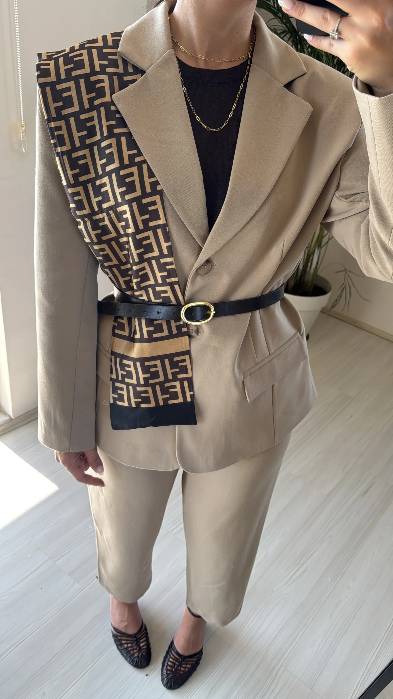 Poliviskon Ceket Camel