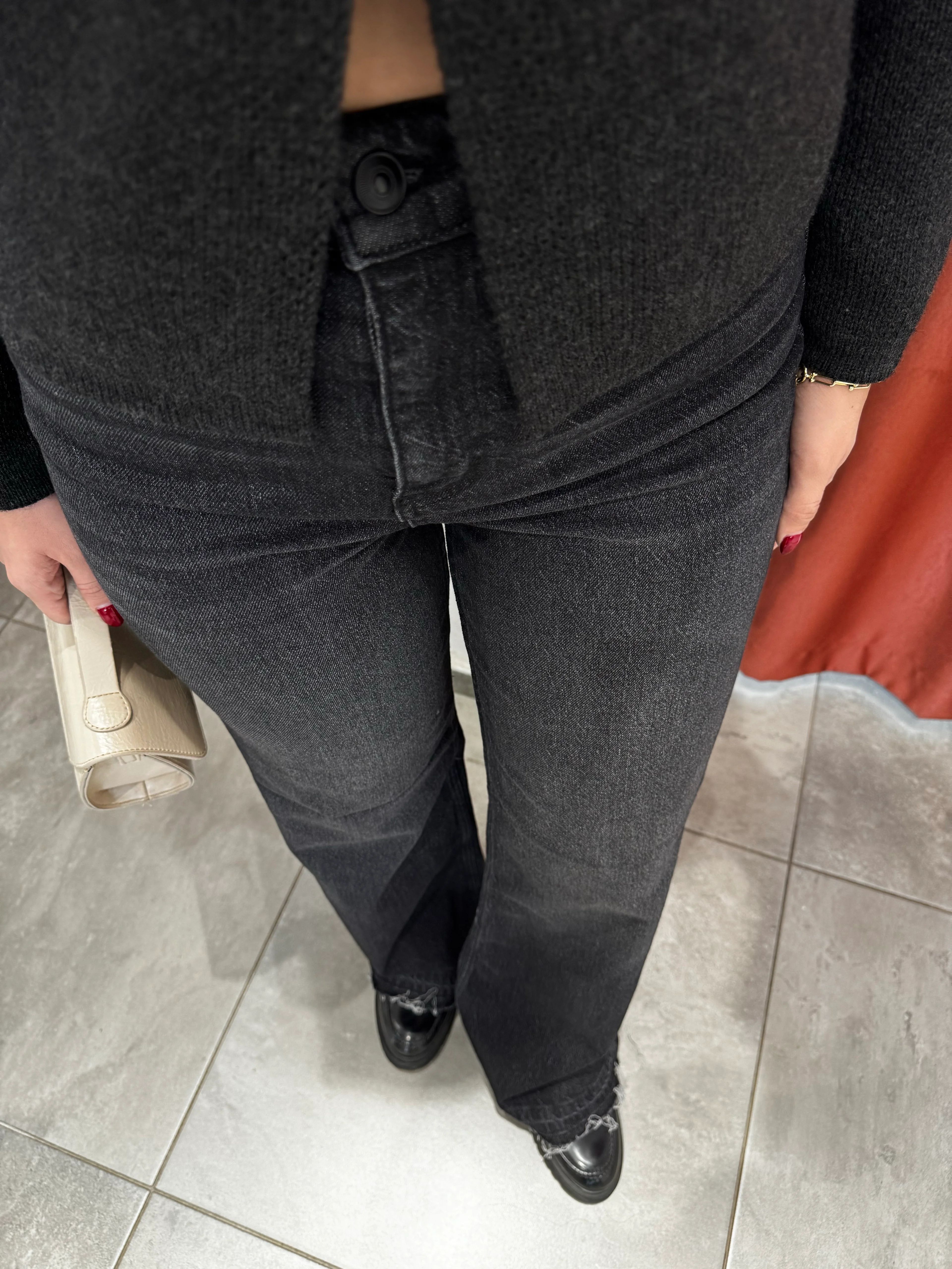 Massimo Açık Paça Antrasit Jean