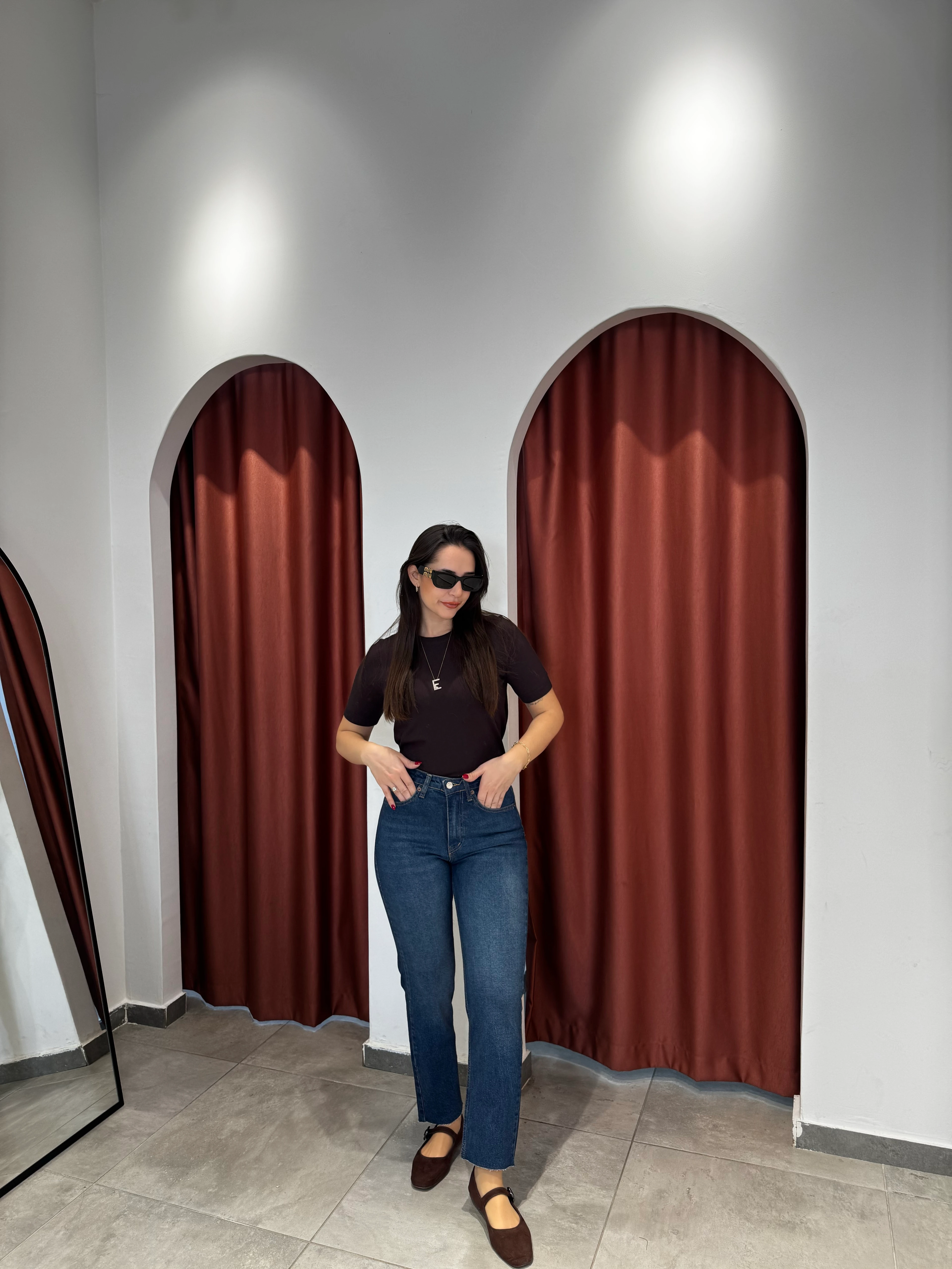 Orta Mavi Boyfit Jean image