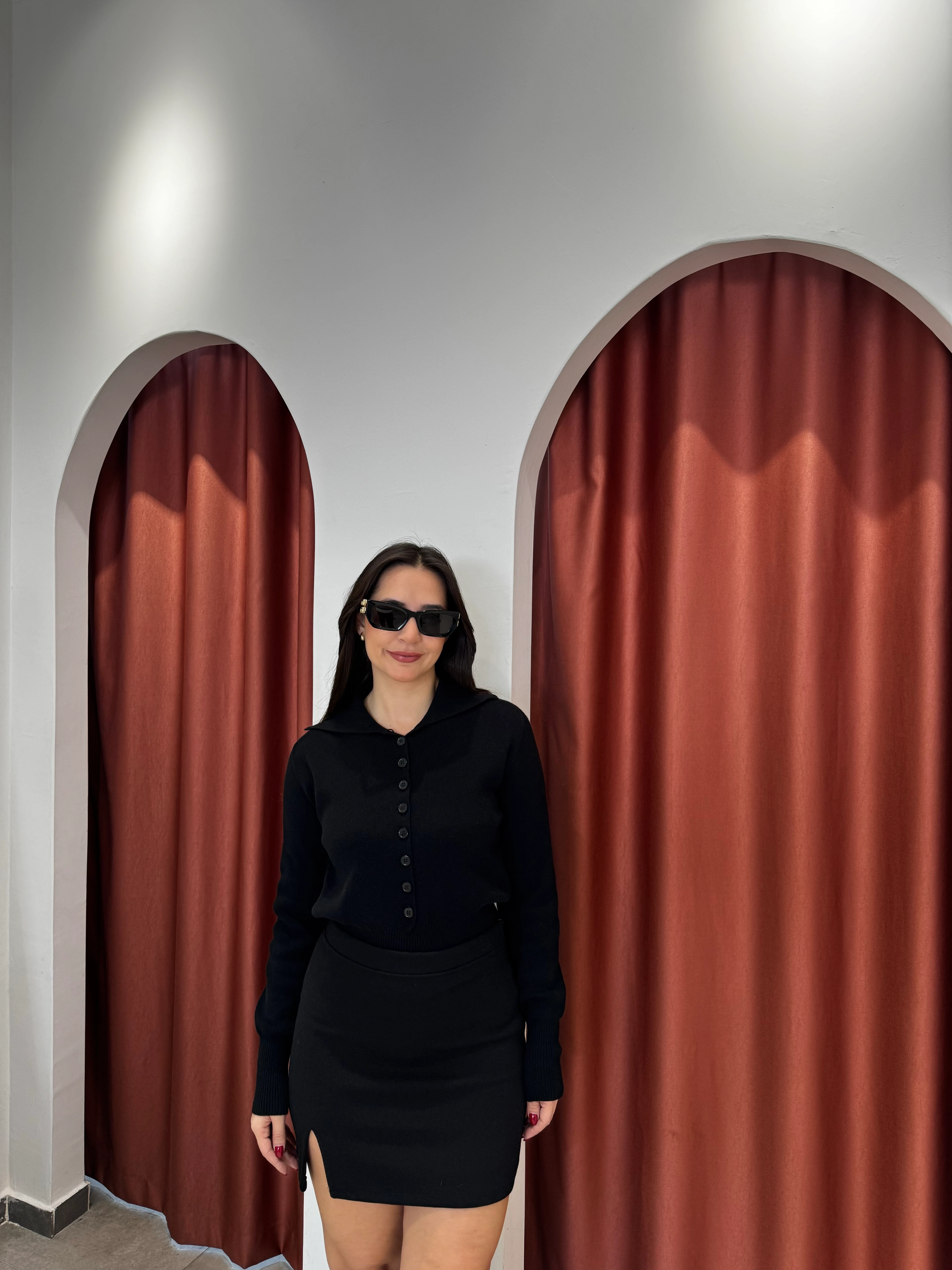 Polo Yaka Siyah Kazak 