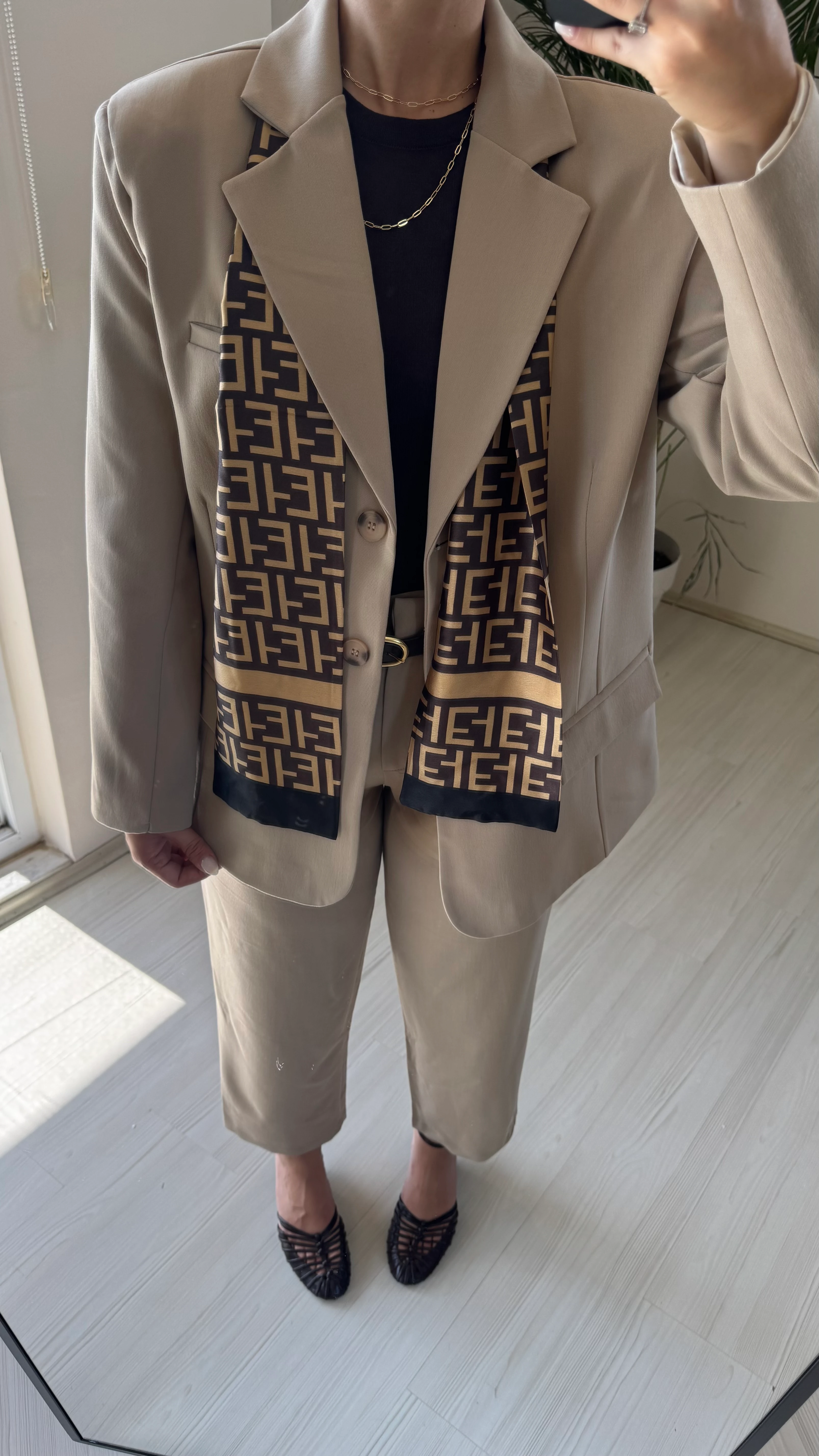 Poliviskon Ceket Camel