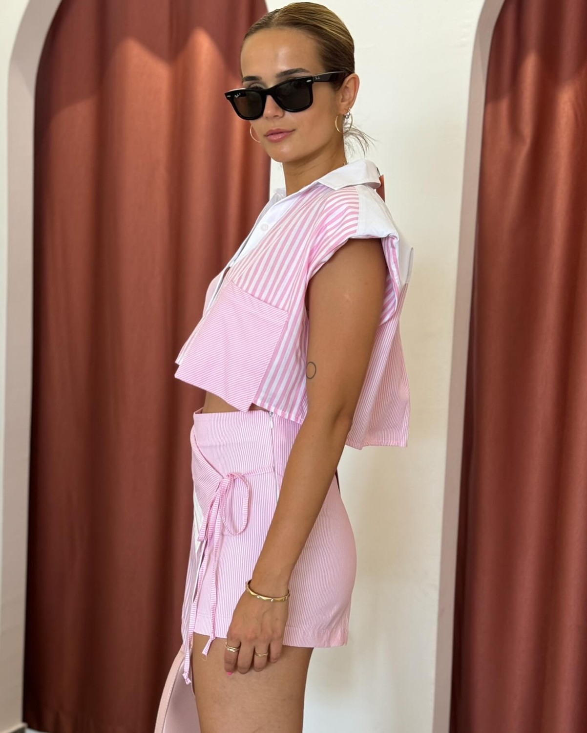 Pembe Mini Şort Etek