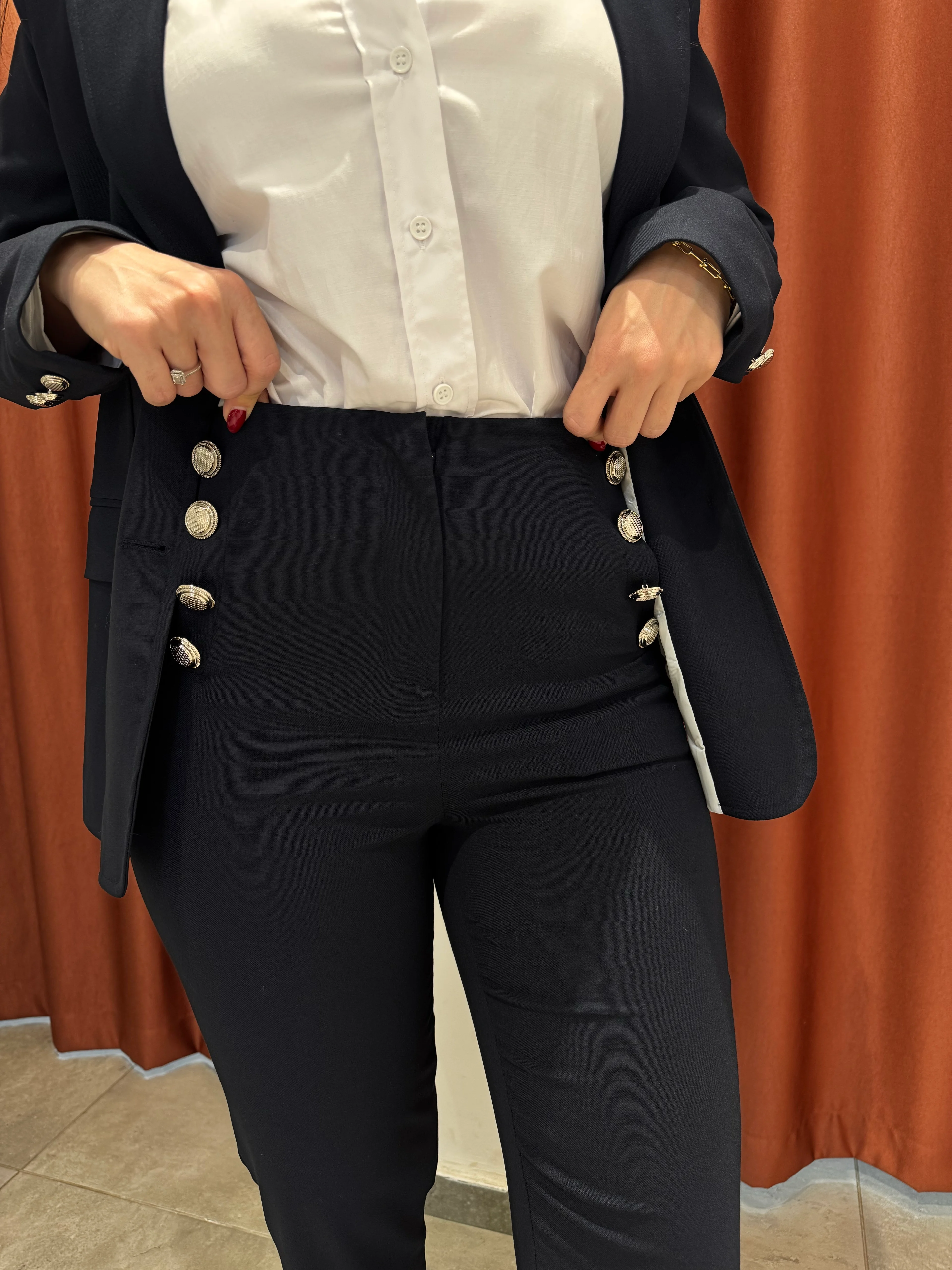 Pantolon Gümüş Düğmeli