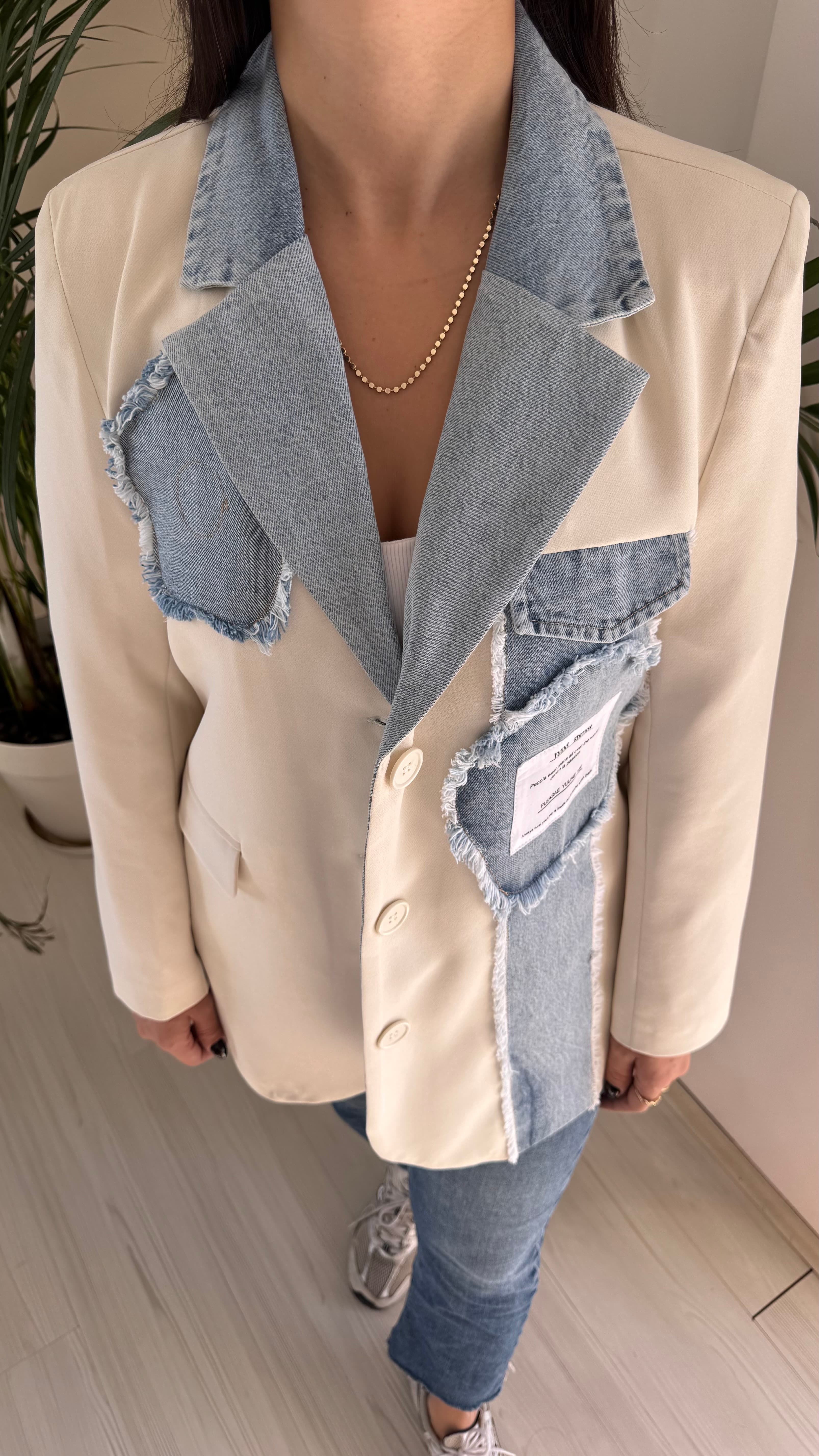 Jean Detaylı Tasarım Blazer