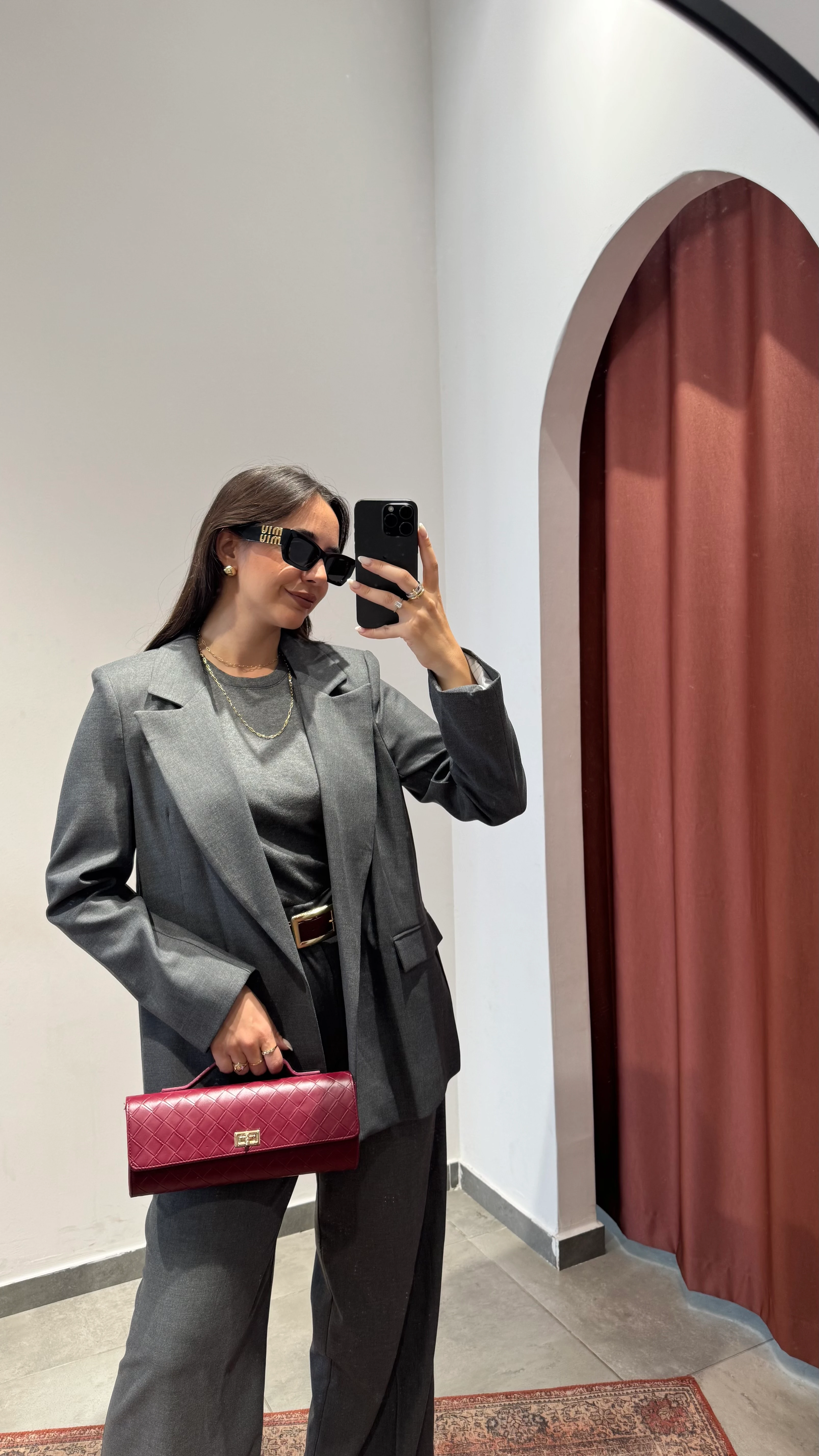 Poliviskon Ceket Antrasit