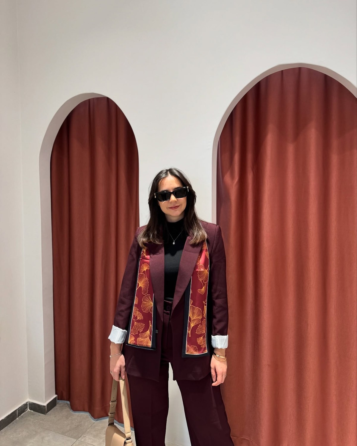 Ceket Bordo Vatkalı Blazer image