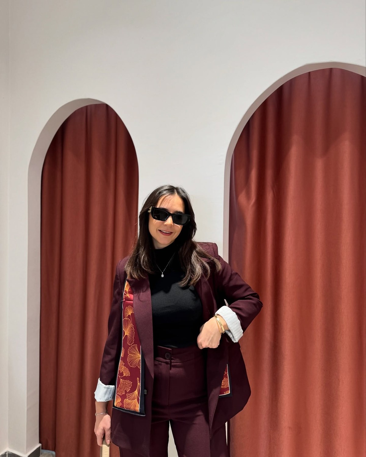 Ceket Bordo Vatkalı Blazer