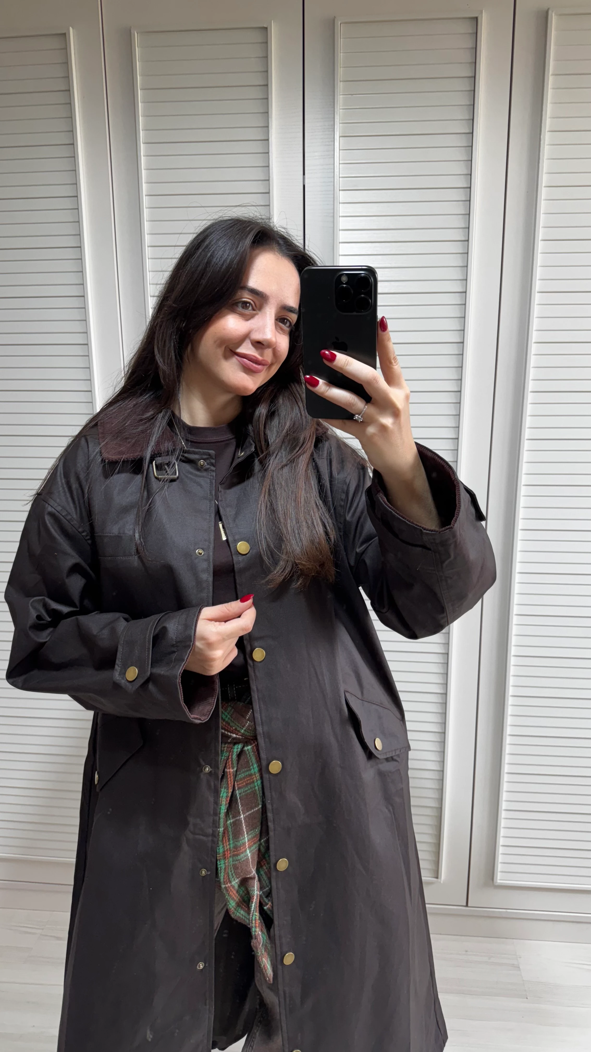 Kahve Barbour Trenç