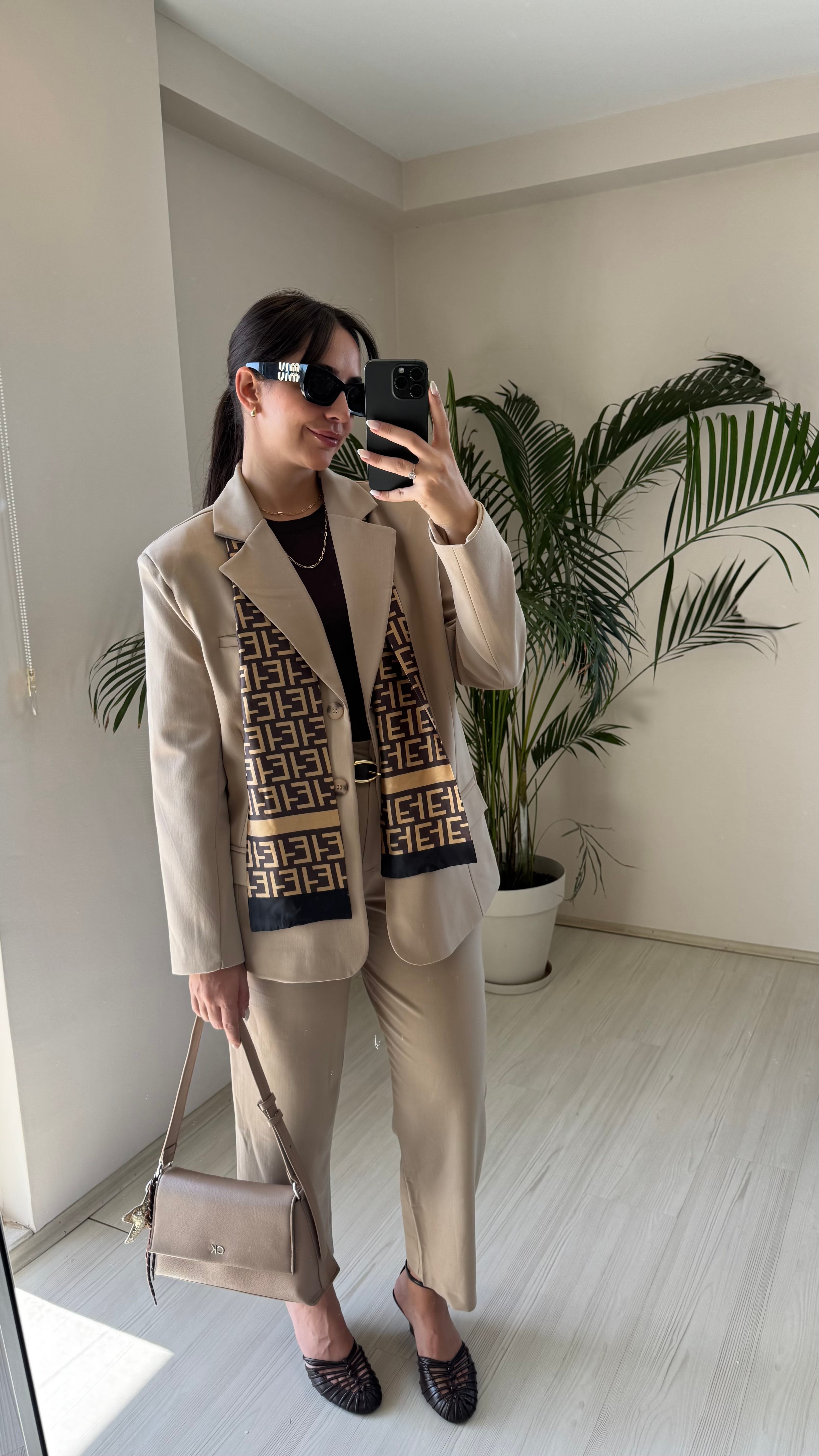 Poliviskon Ceket Camel